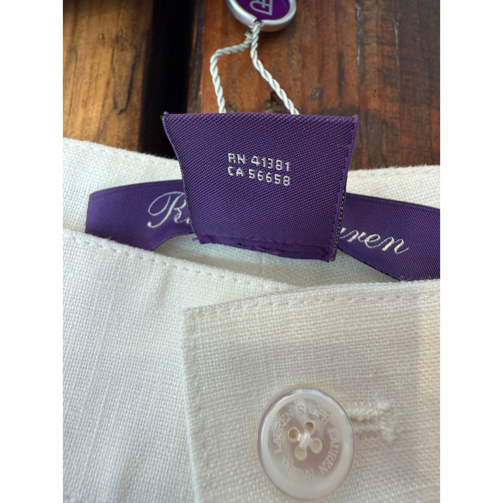 Ralph Lauren Purple Label $1.9k Ralph Lauren Purple Label Wide Leg Linen Cargo Pants Size 27" / US 4 / IT 40 - 5 Thumbnail