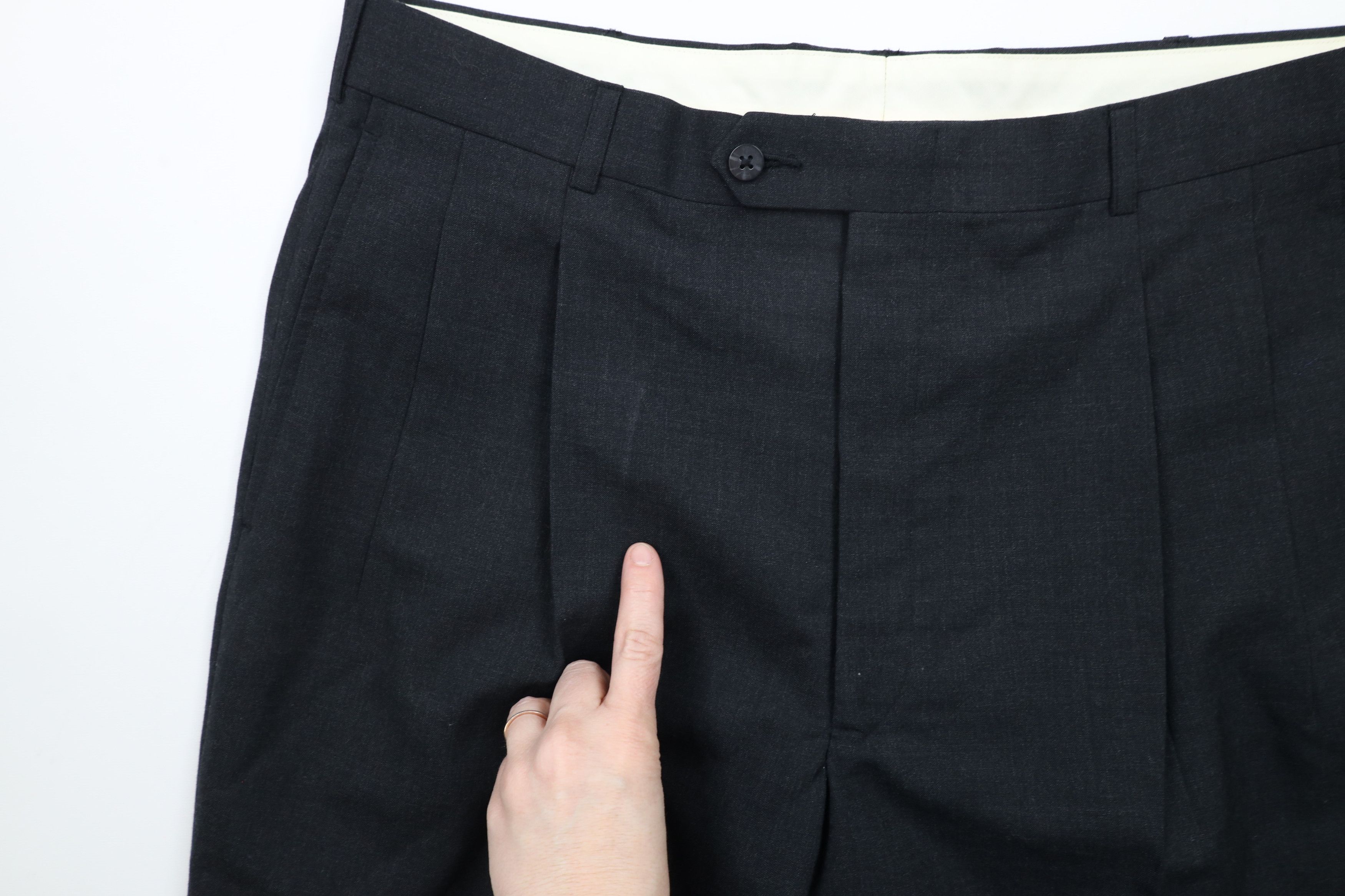 Vintage Vintage 90s Streetwear Pleated Worsted Wool Wide Leg Pants Size US 36 / EU 52 - 9 Thumbnail