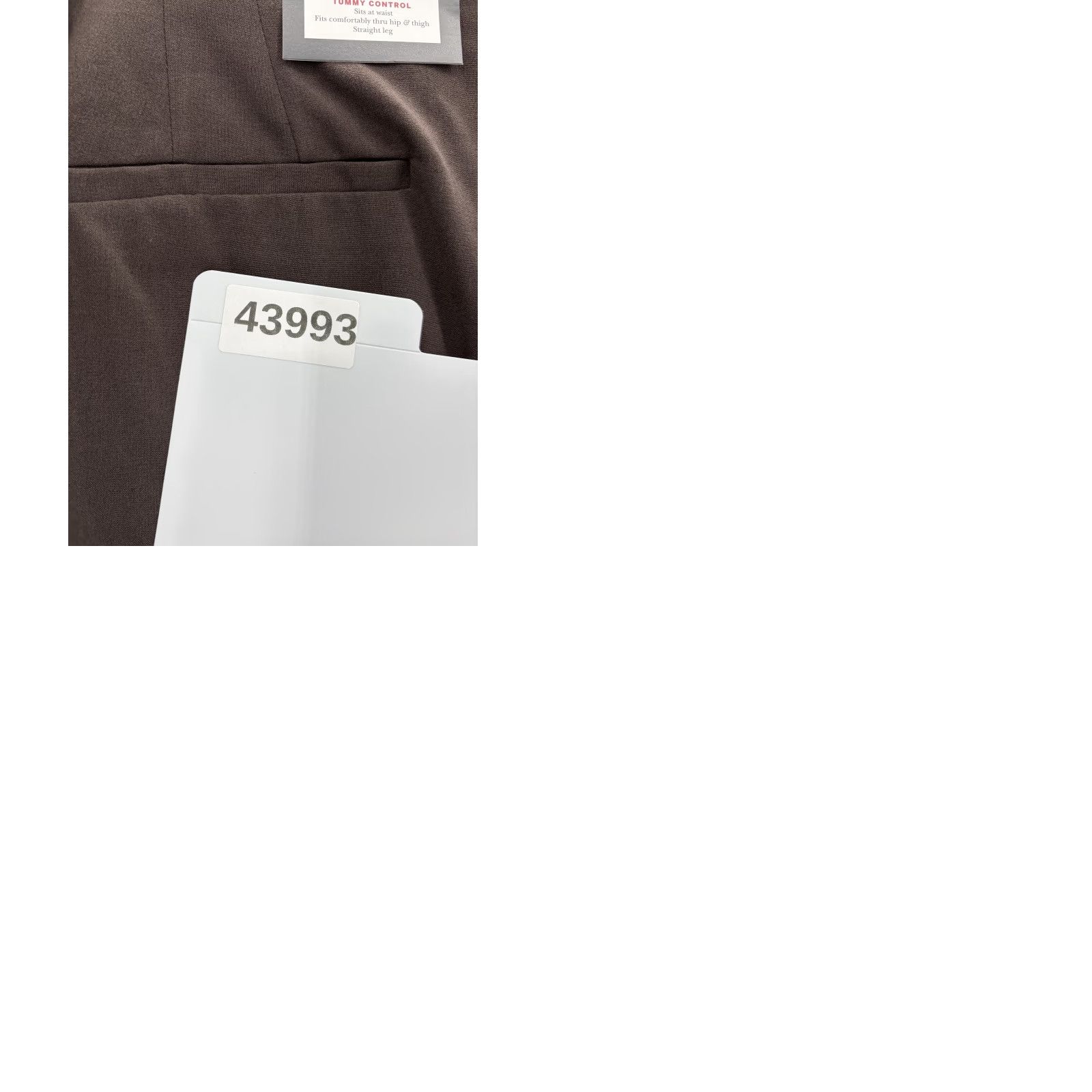 Vintage Roz & Ali Pants Womens 20 Brown Secret Agent Tummy Control Straight Leg Career Size 42" / US 20 - 10 Thumbnail