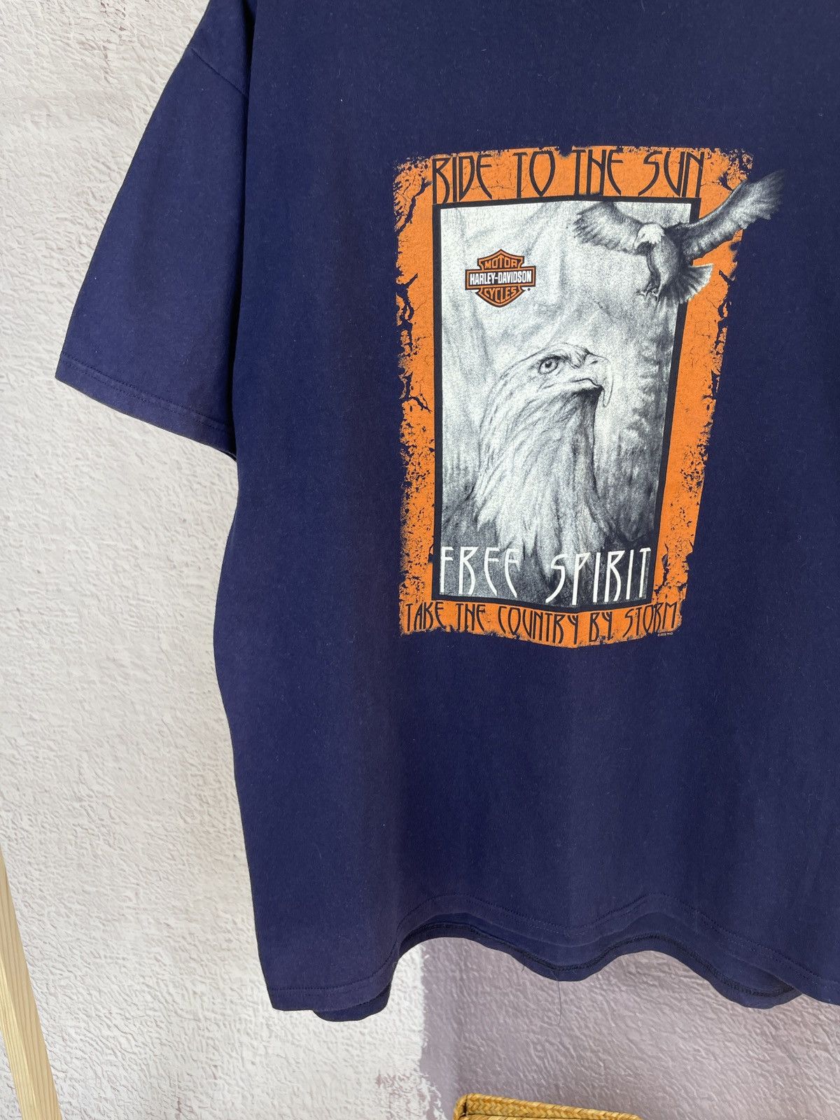Harley Davidson Harley-Davidson vintage 2002 Tee Ride To the Sun Free Spirit Size US XL / EU 56 / 4 - 7 Thumbnail