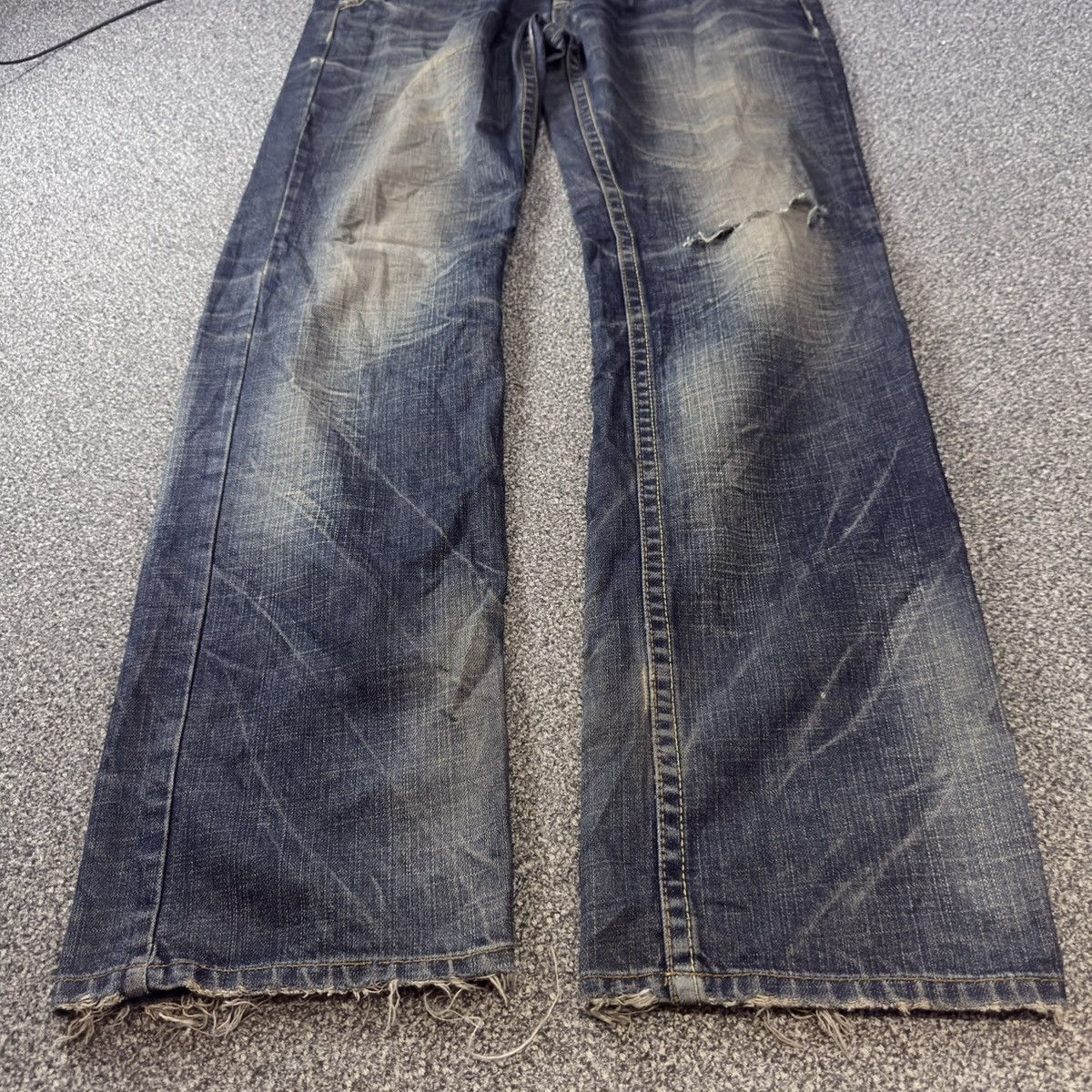 Rock Revival Crazy Seditionaries Red Papper Spellout Distressed Denim Size US 32 / EU 48 - 7 Thumbnail