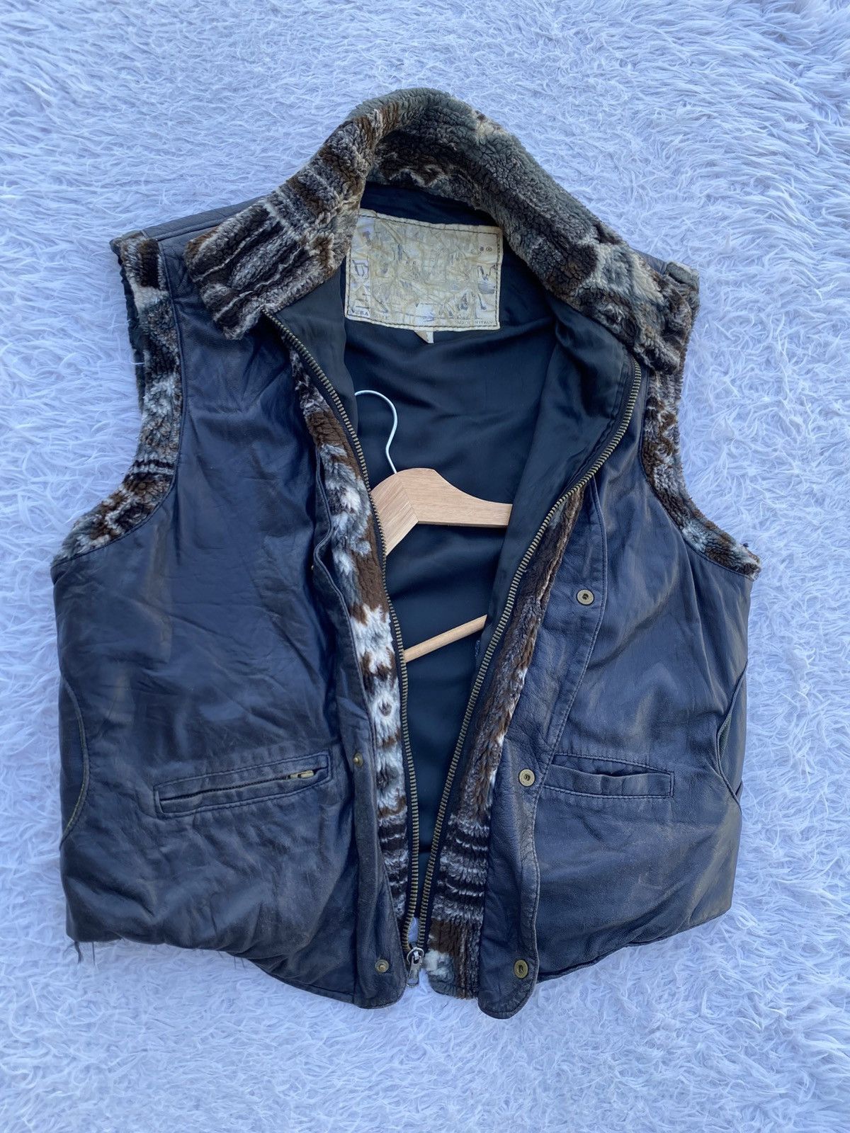 Vera Pelle Rare Vintage Vera Pelle Italian Designers Vest Leather Size US M / EU 48-50 / 2 - 5 Thumbnail