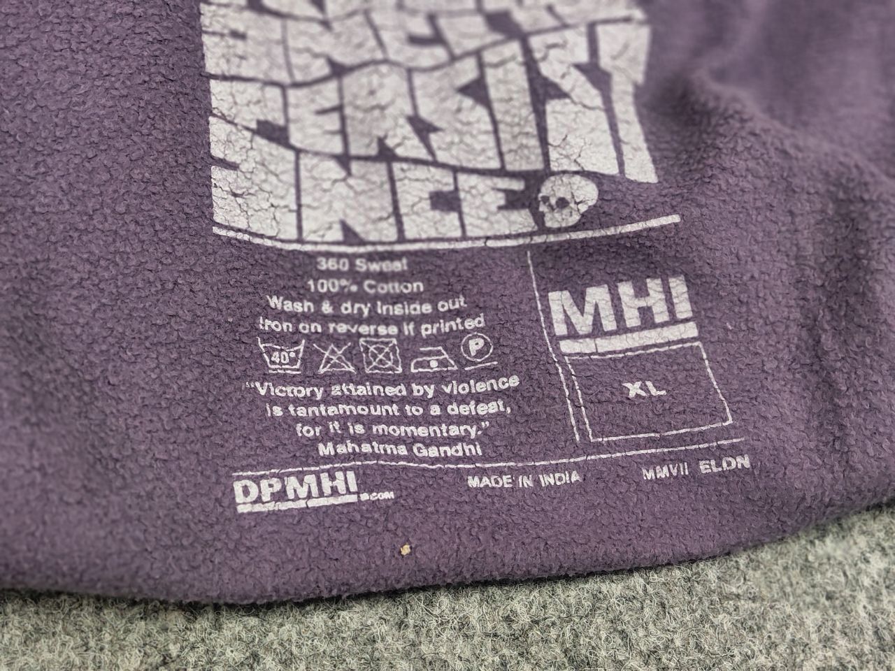 Maharishi Vintage Maharishi Mhi Not War art Logo Purple Sweatshirt Size US XL / EU 56 / 4 - 17 Thumbnail