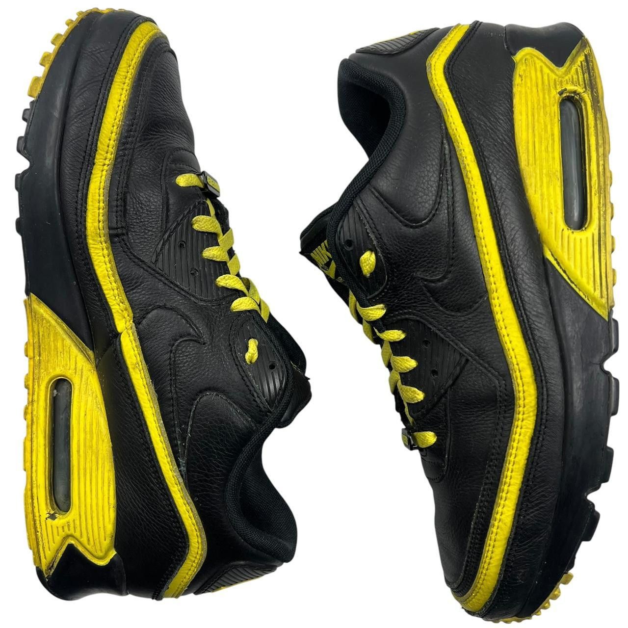 Nike × Undefeated Nike UNDFTD Air Max 90 Black Optic Yellow Size US 11 / EU 45 Size US 11 / EU 44 - 4 Thumbnail