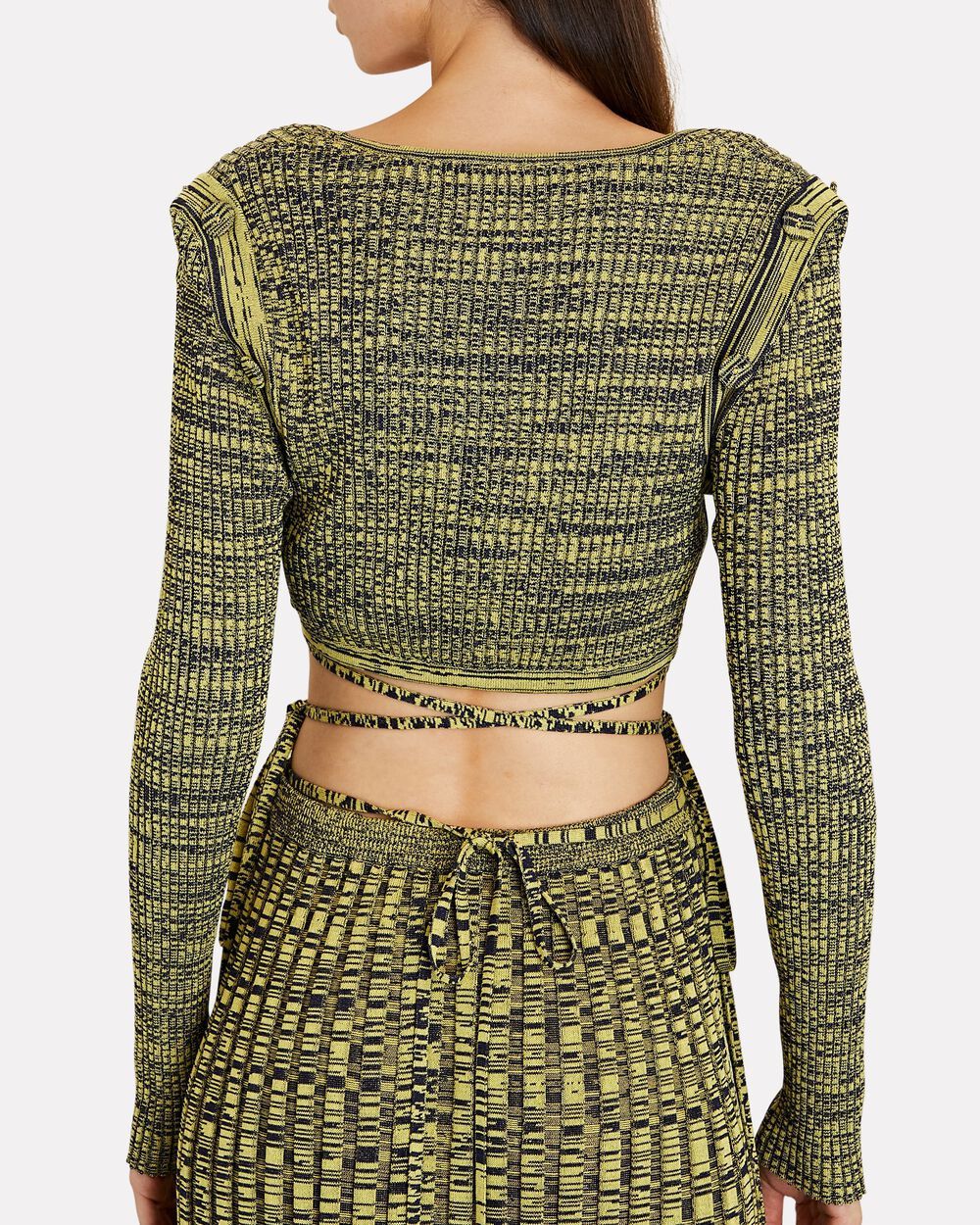 Christopher Esber o1mle1224 Deconstruct Long Sleeve Knit CropTop Miltary Green Size L / US 10 / IT 46 - 4 Thumbnail