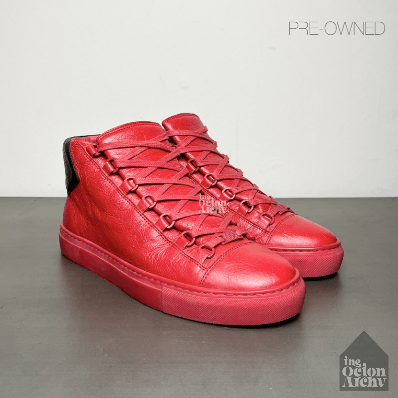 Balenciaga Arena High Top Sneaker 'Rouge Paprika' Pre-Owned