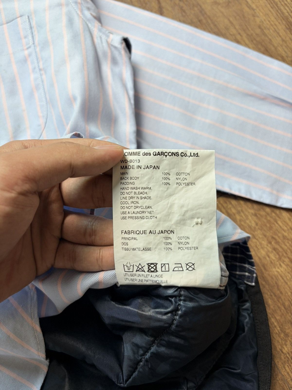 Junya Watanabe FREE TAX! Junya Watanabe Striped Hybrid Camo Nylon Shirt Size US S / EU 44-46 / 1 - 10 Thumbnail