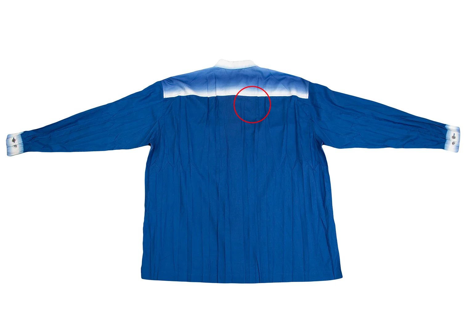 Issey Miyake Gradient Print Pleats Shirt in Blue-White Size US S / EU 44-46 / 1 - 14 Thumbnail