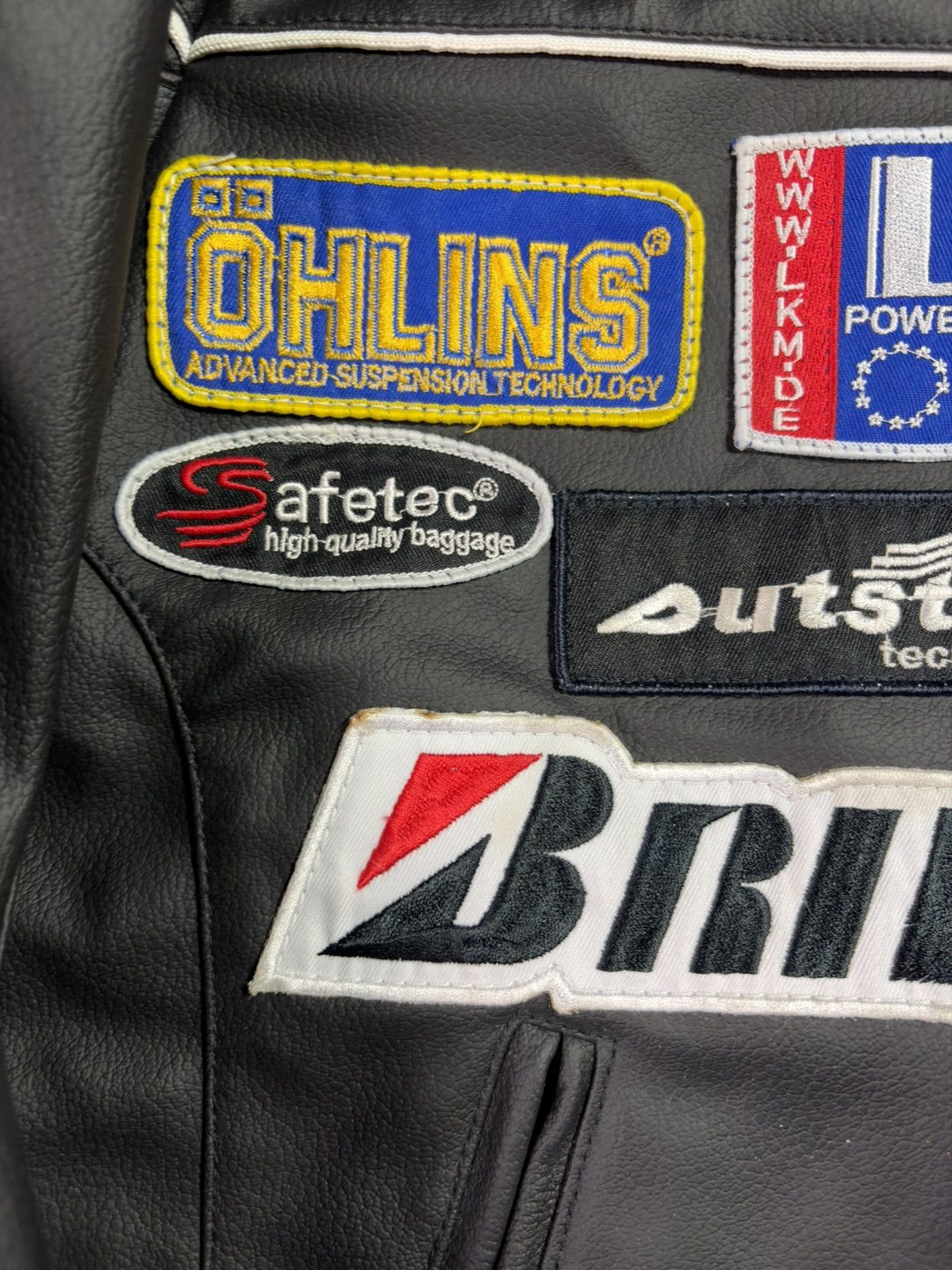 NASCAR Roleff Bridgestone Castrol Logos Racing Jacket Moto PVC M Size US M / EU 48-50 / 2 - 8 Thumbnail