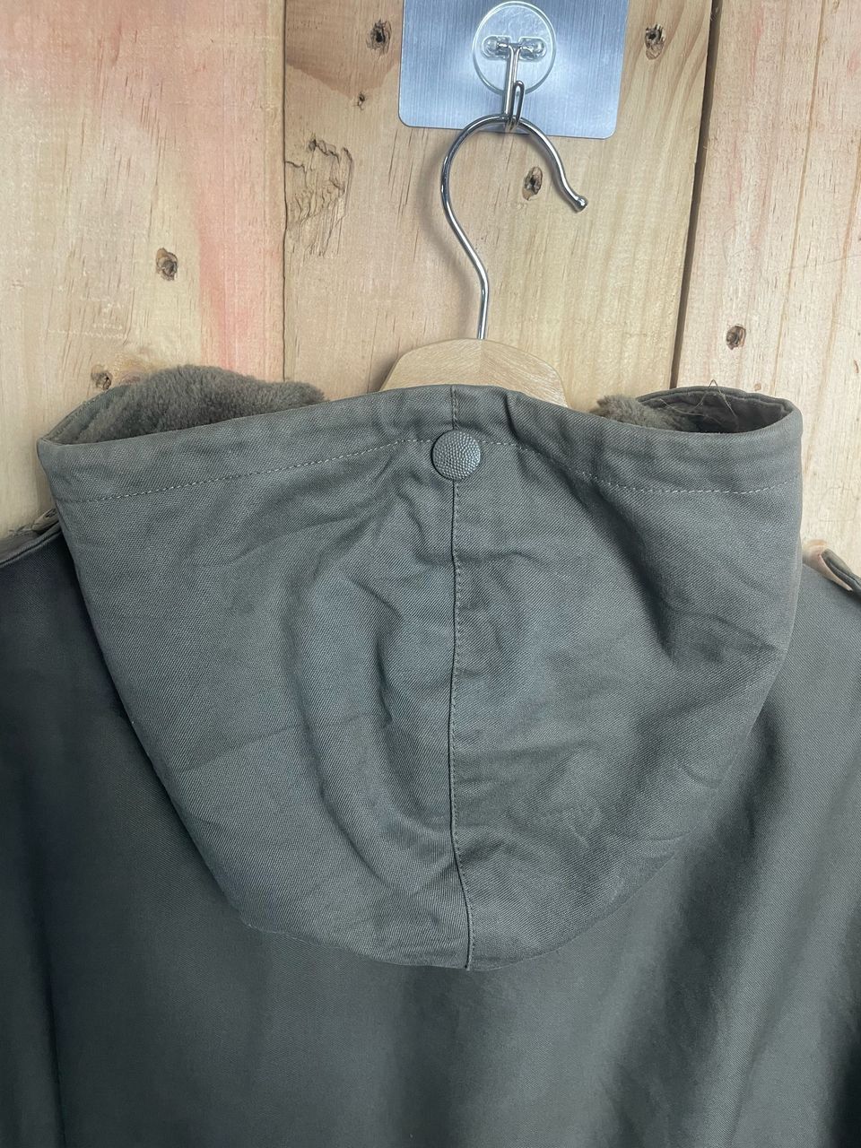 Vintage Vintage 1985 Military GermanyParka Button Hoodie Fleece Size US XL / EU 56 / 4 - 13 Thumbnail