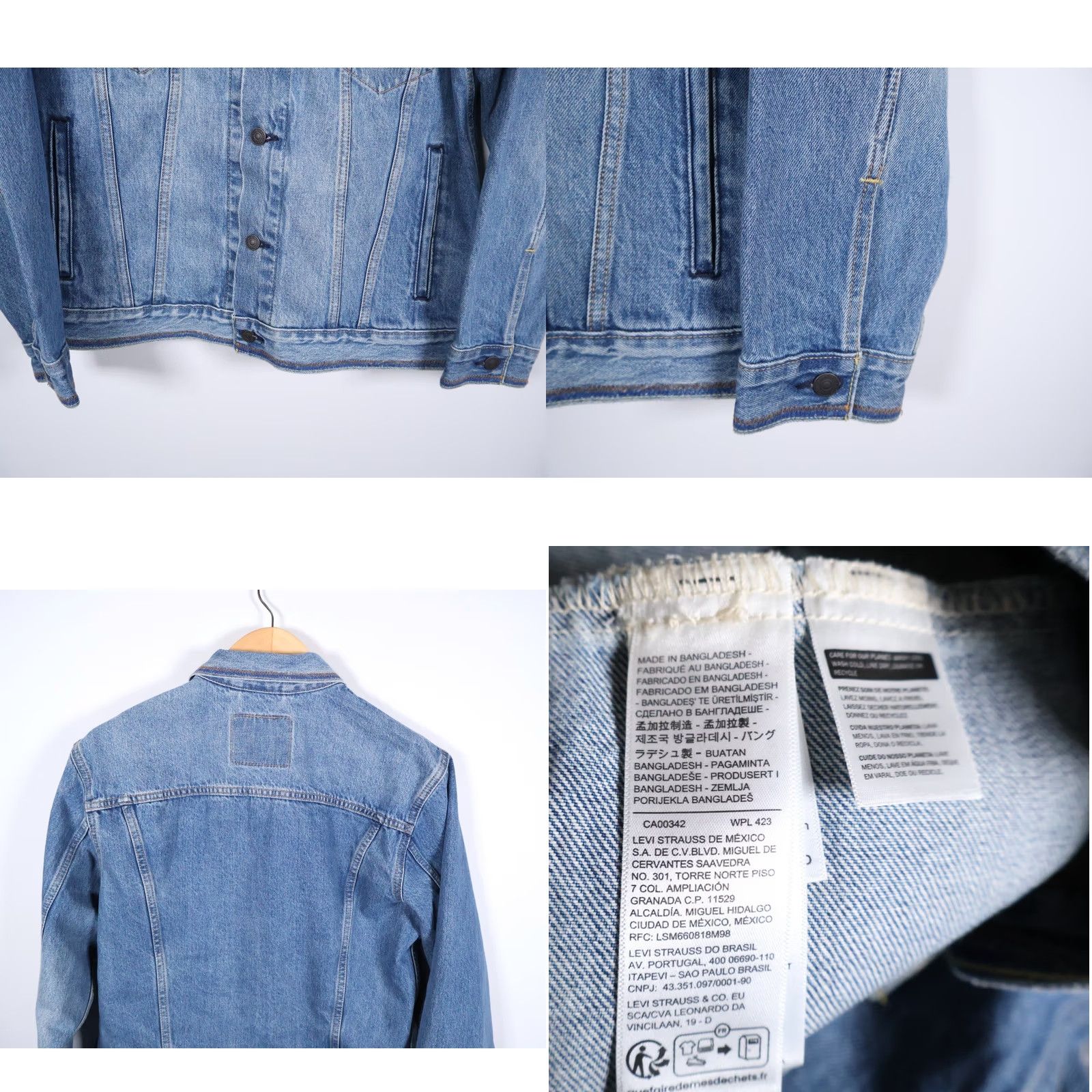 Levi's Levi's Jacket Men S Blue Relaxed Jean Western Trucker Short Button Denim 100% Cotton Casu al 3 Size US S / EU 44-46 / 1 - 9 Thumbnail
