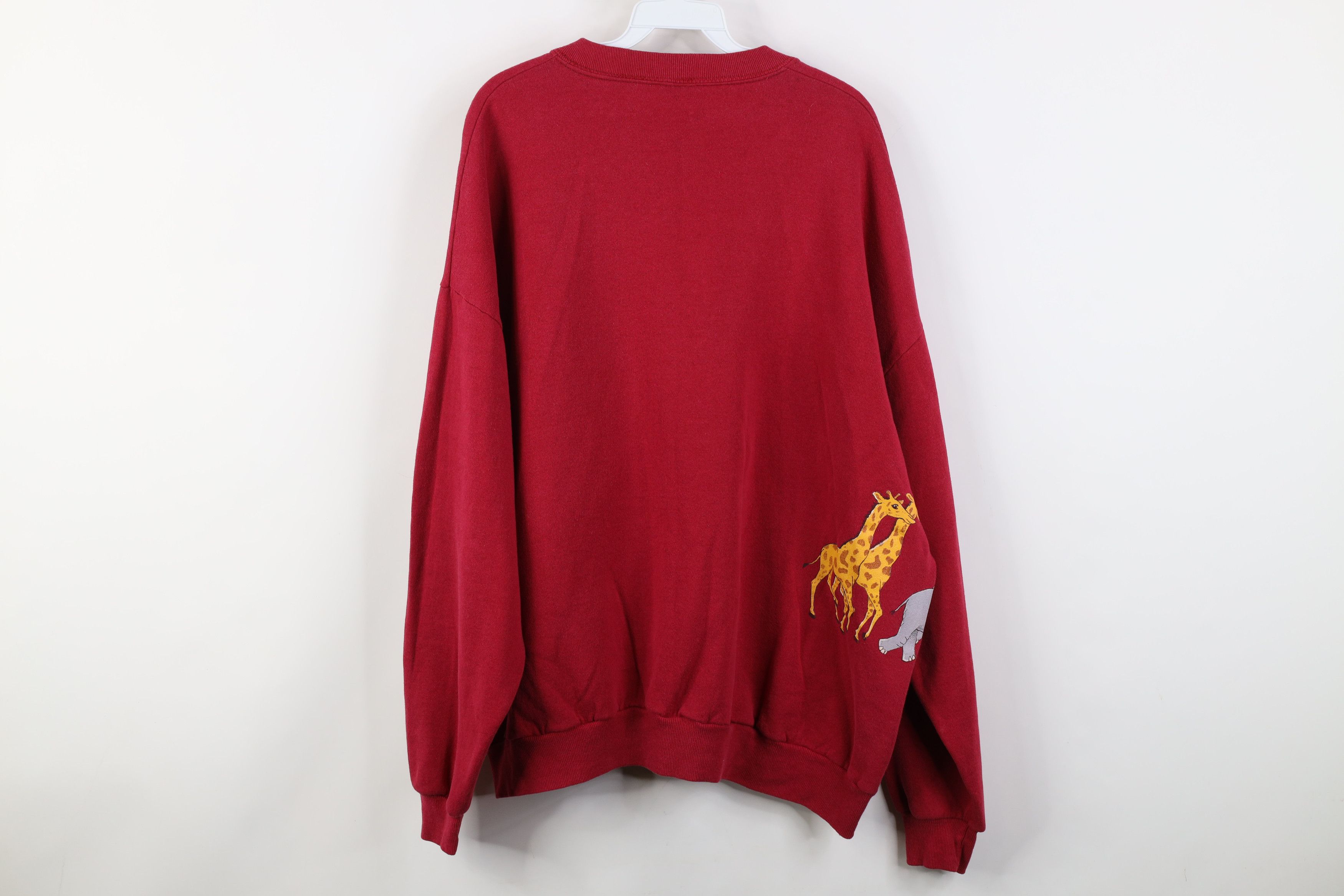 Vintage Vintage 90s Christian Noahs Ark All Over Print Sweatshirt Size 3XL / US 20-22 - 13 Thumbnail