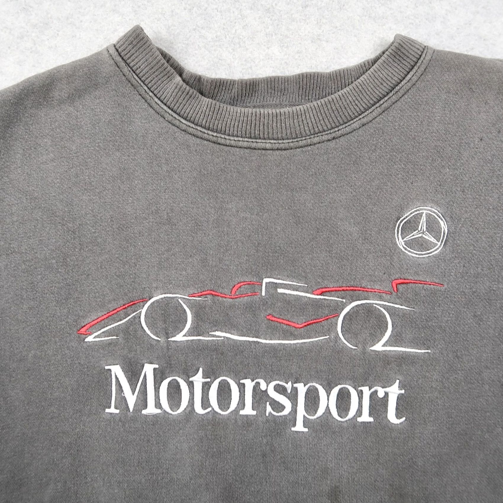 Mercedes-Benz VINTAGE Mercedes Benz Sweatshirt Crewneck L Black Cotton Logo 90s Cars Mens Size US L / EU 52-54 / 3 - 3 Thumbnail
