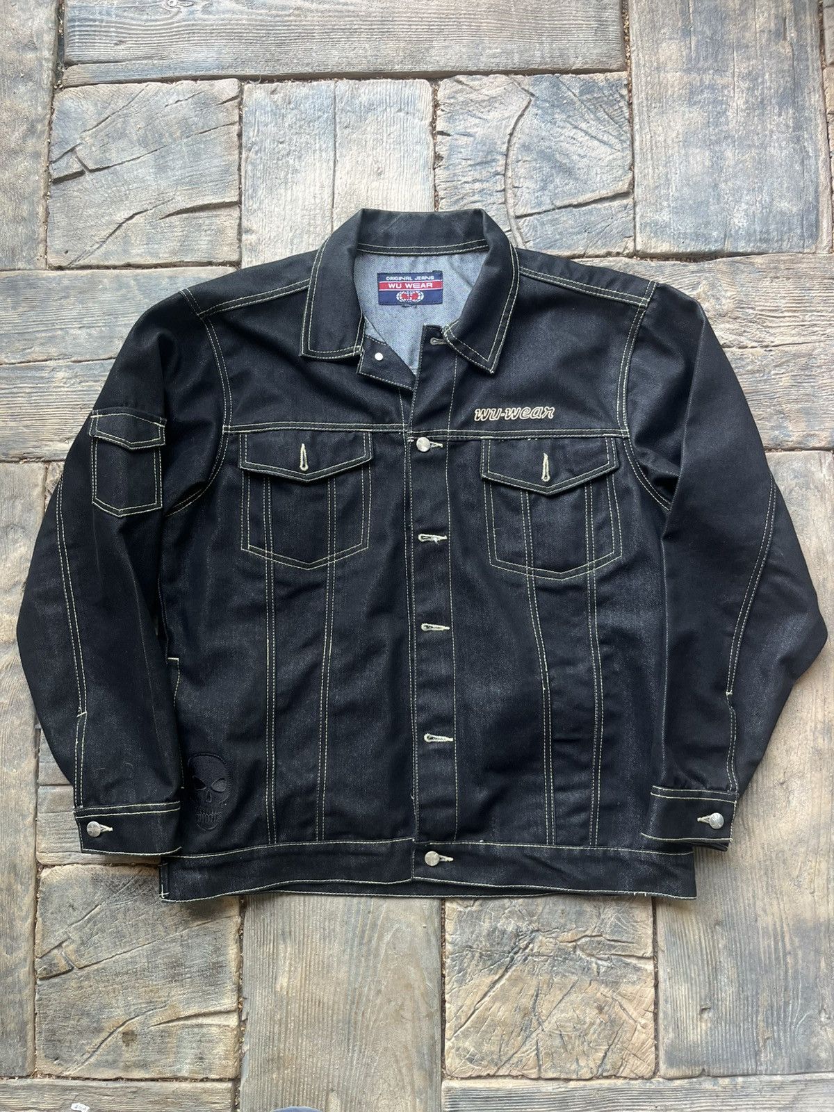 Wu-Tang Clan Wu Wear Denim Jacket Skull 2pac xl Size US XL / EU 56 / 4 - 1 Thumbnail