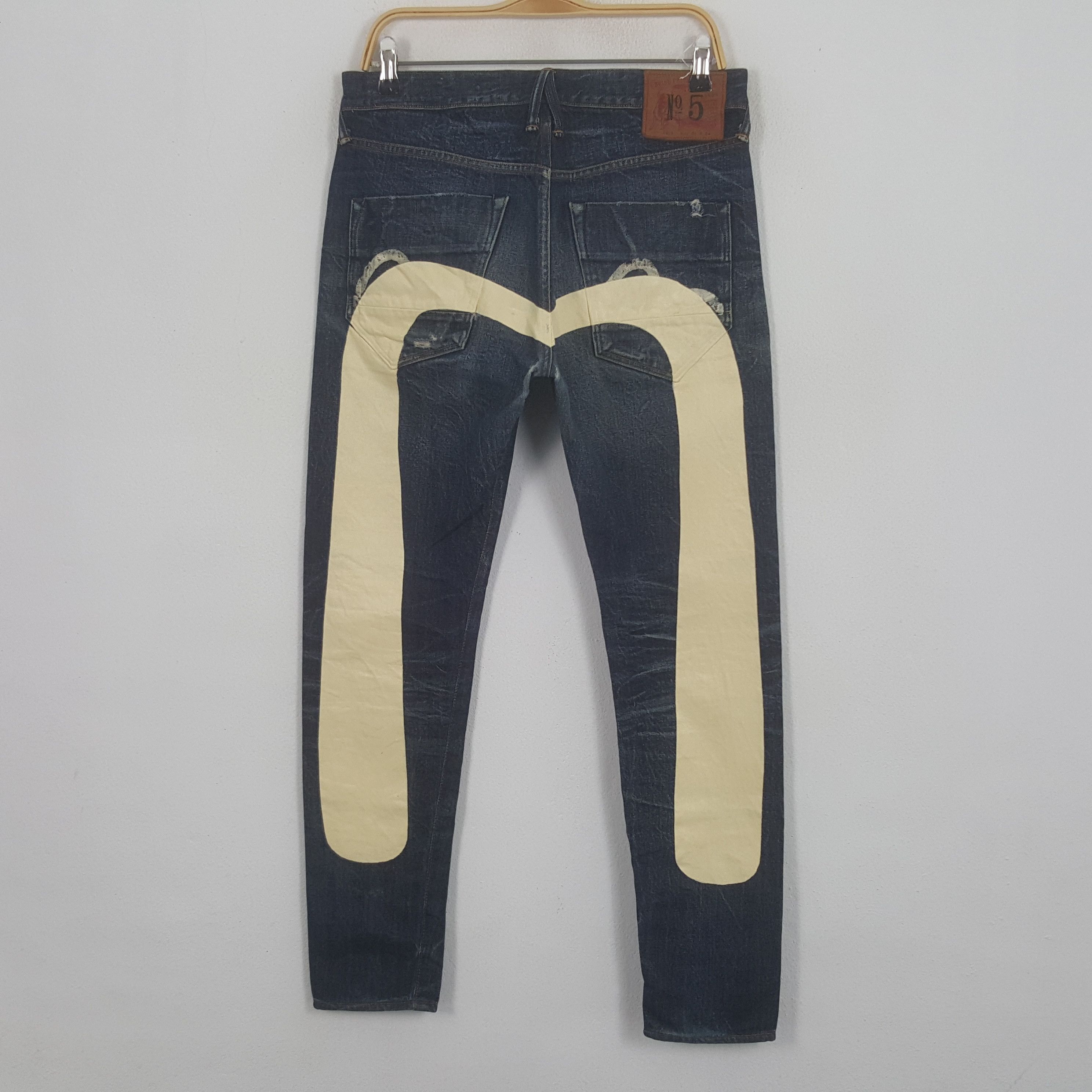 Evisu × Japanese Brand Vintage Evisu No 5 Selvedge Custom Art Daicock Denim Jeans Size US 31 - 1 Thumbnail