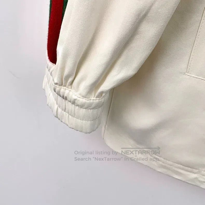 Gucci Gucci Beige side striped webbing cotton hooded drawstring Size US XXS / EU 40 - 4 Thumbnail