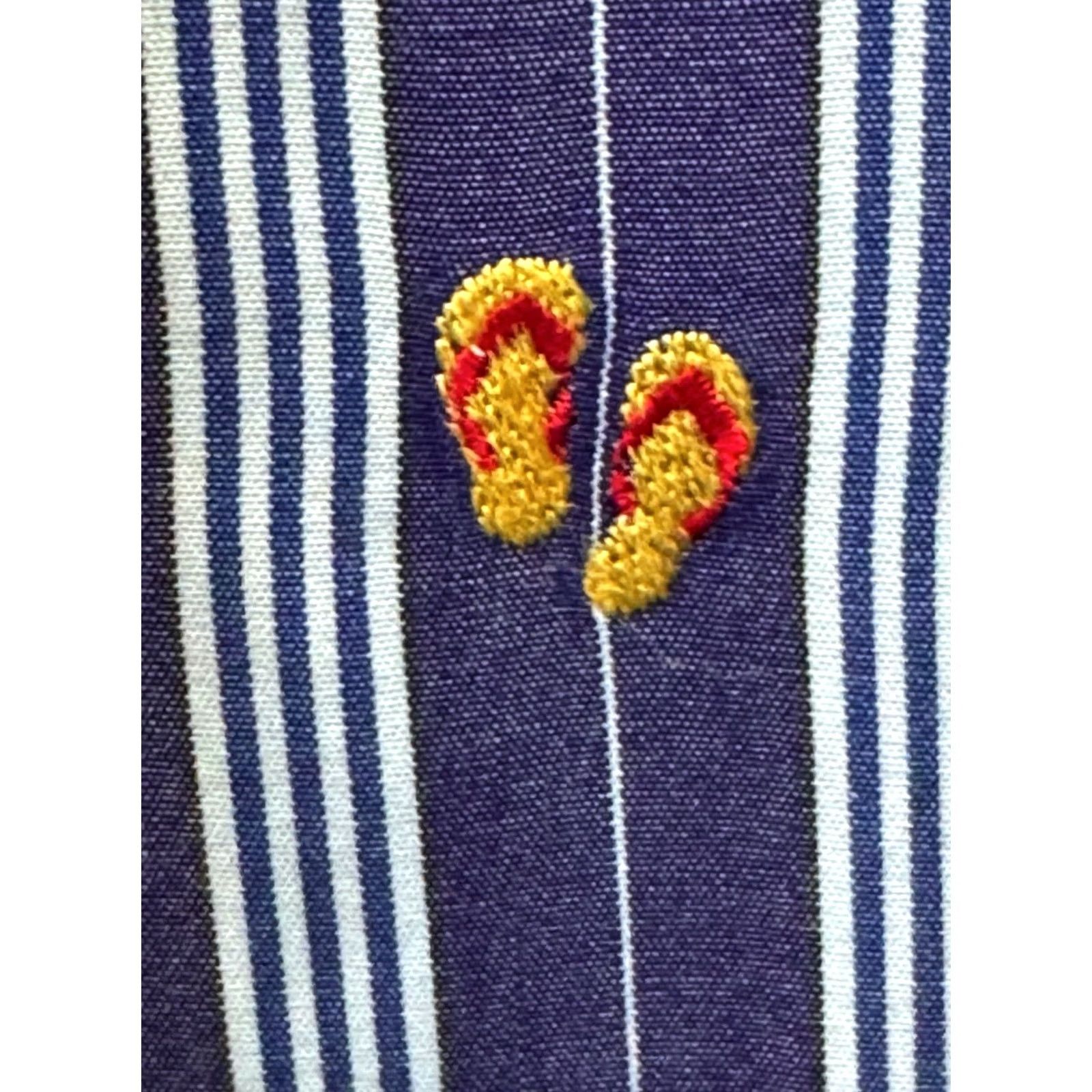 Robert Graham Robert Graham Men 2XL Embroidered Sandals Flip Flops Shirt Long Sleeve Multicolor 18x 37/38 Size US XXL / EU 58 / 5 - 2 Thumbnail