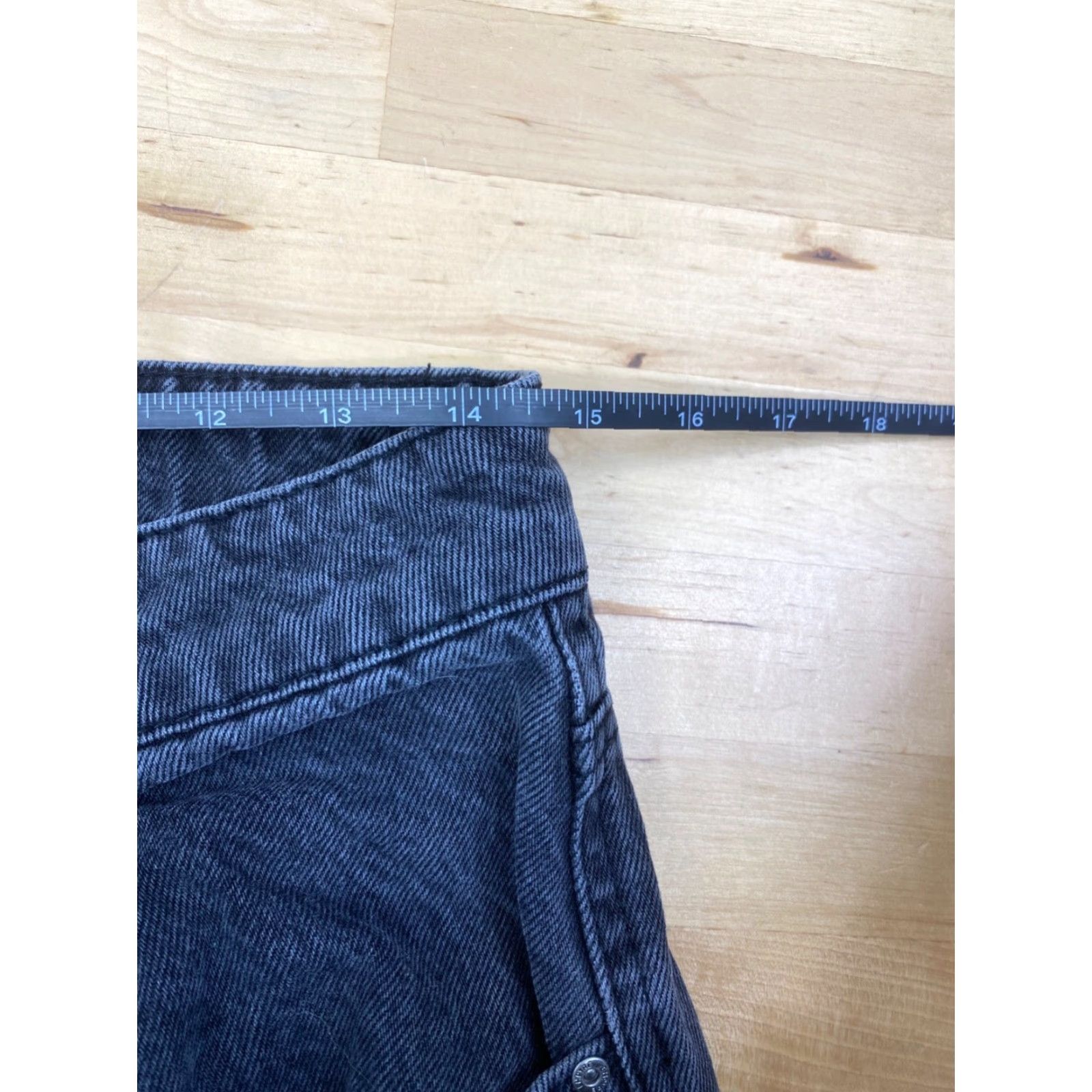 Empyre Empyre Denim Jeans Black Distressed Tapered Size 7 Women Size 28" / US 6 / IT 42 - 6 Thumbnail
