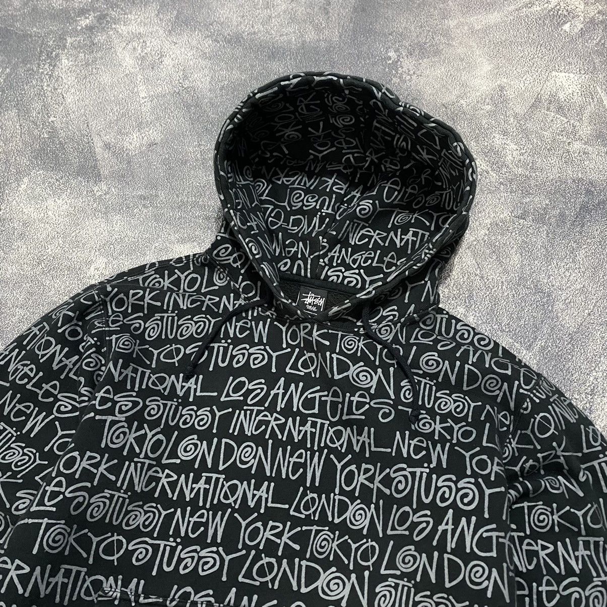 Streetwear Stussy Supreme Stussy Tour AOP Hooded Grailed
