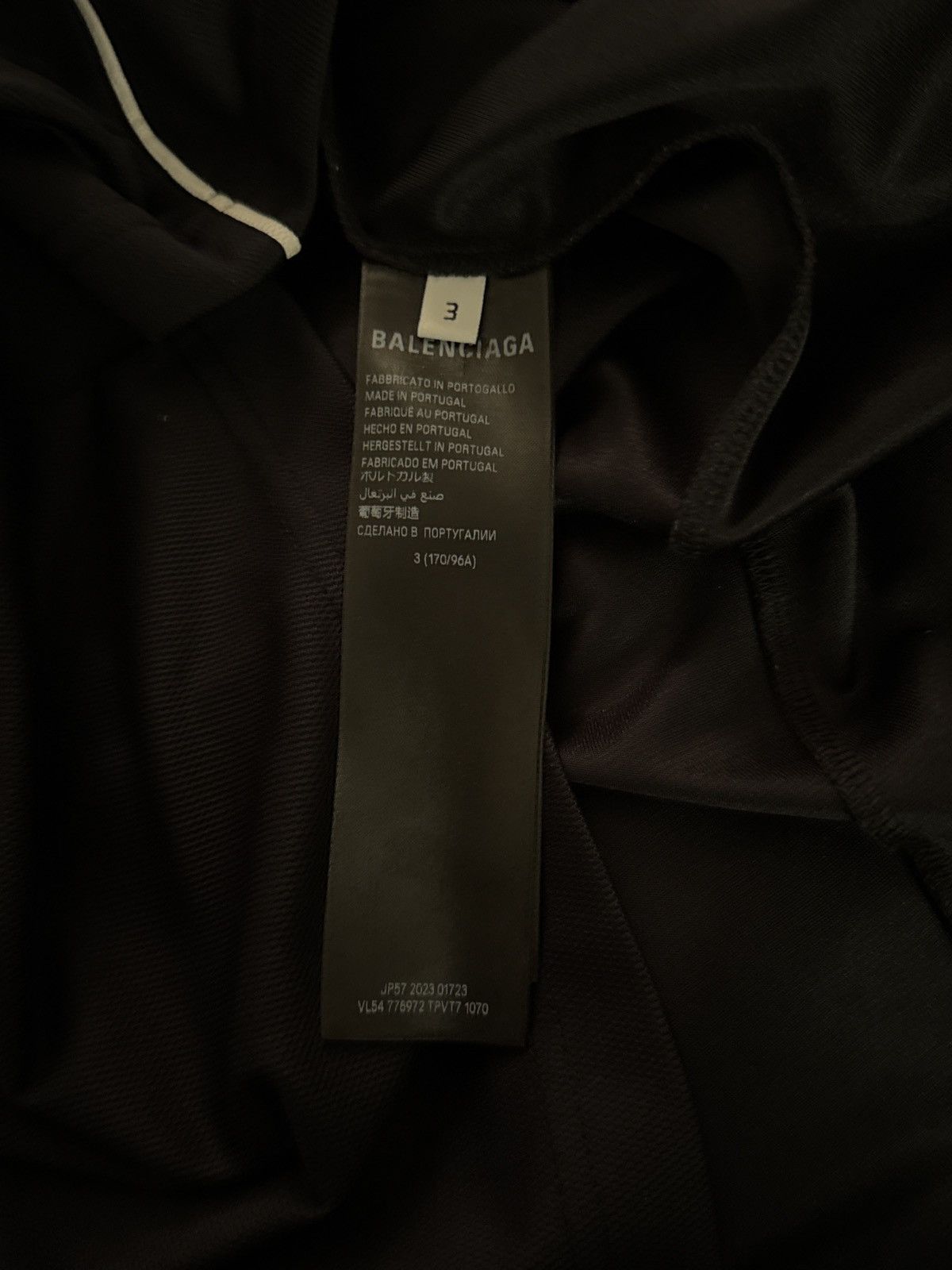 Balenciaga Balenciaga Paris Black Long Sleeve Soccer Jersey Size US L / EU 52-54 / 3 - 12 Thumbnail