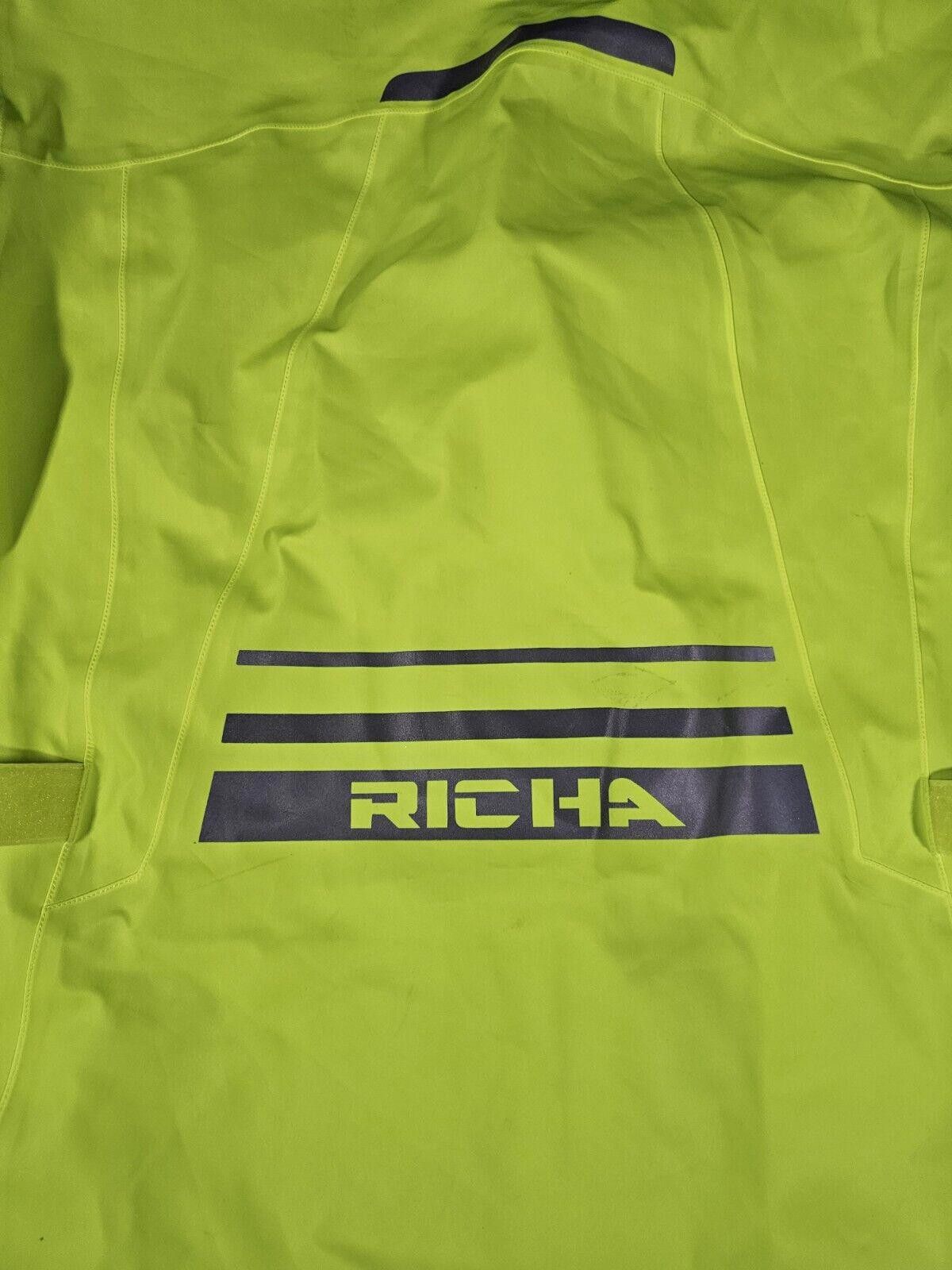 Designer Richa Rain stretch jacket Hi Vis Riding Motorcycle 6XL NWT Size ONE SIZE - 10 Thumbnail