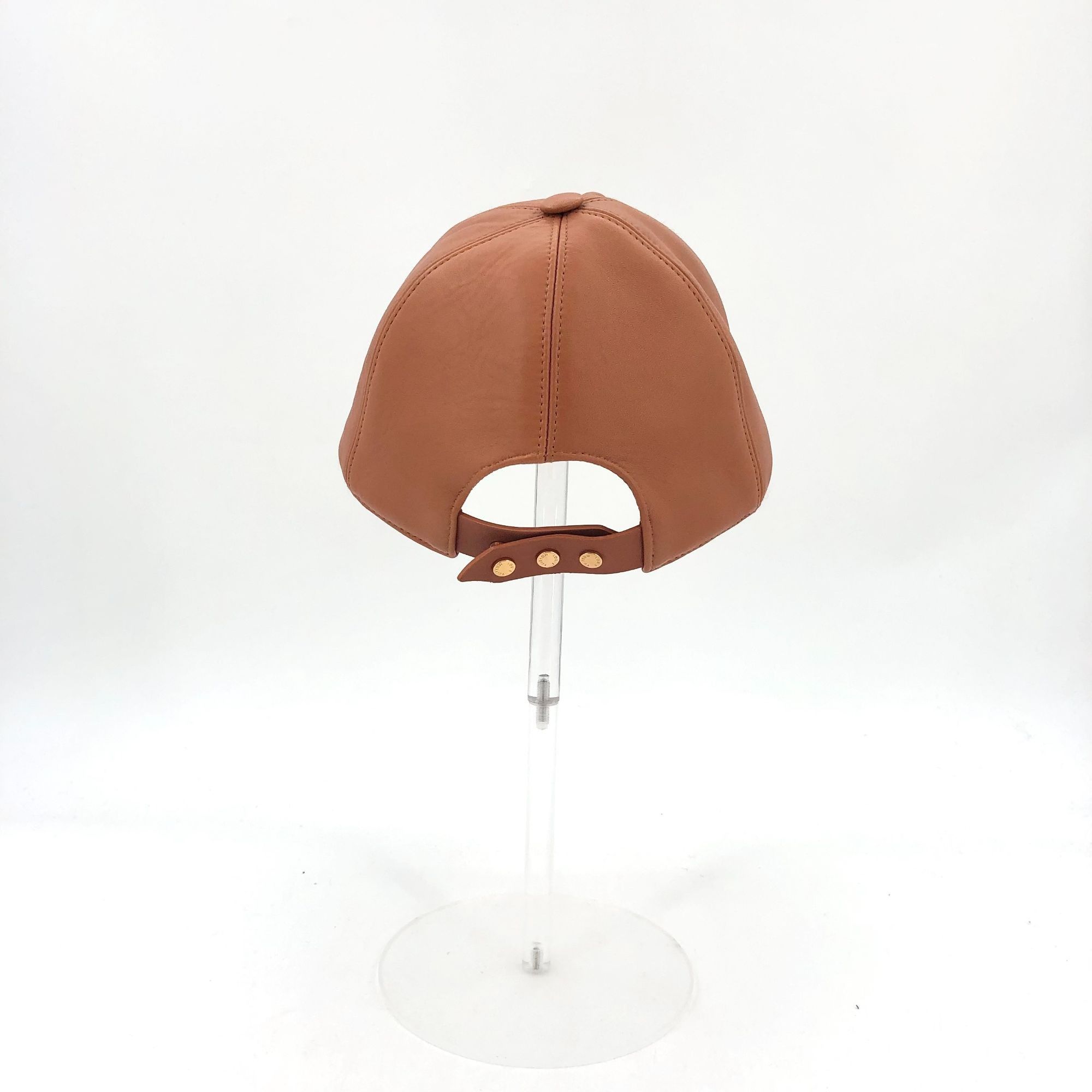 Louis Vuitton Louis Vuitton Brown Sheepskin Baseball Cap With Gold Logo Ma Size ONE SIZE - 8 Thumbnail