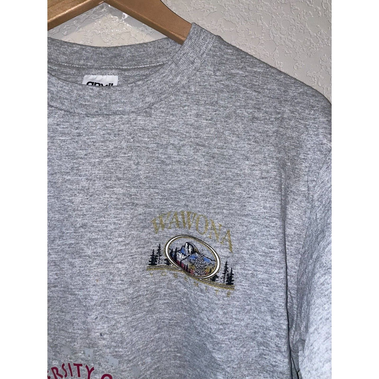 Anvil Vintage Montana State Shirt Tourney Long Sleeve Tee 90s VTG Size US M / EU 48-50 / 2 - 4 Thumbnail