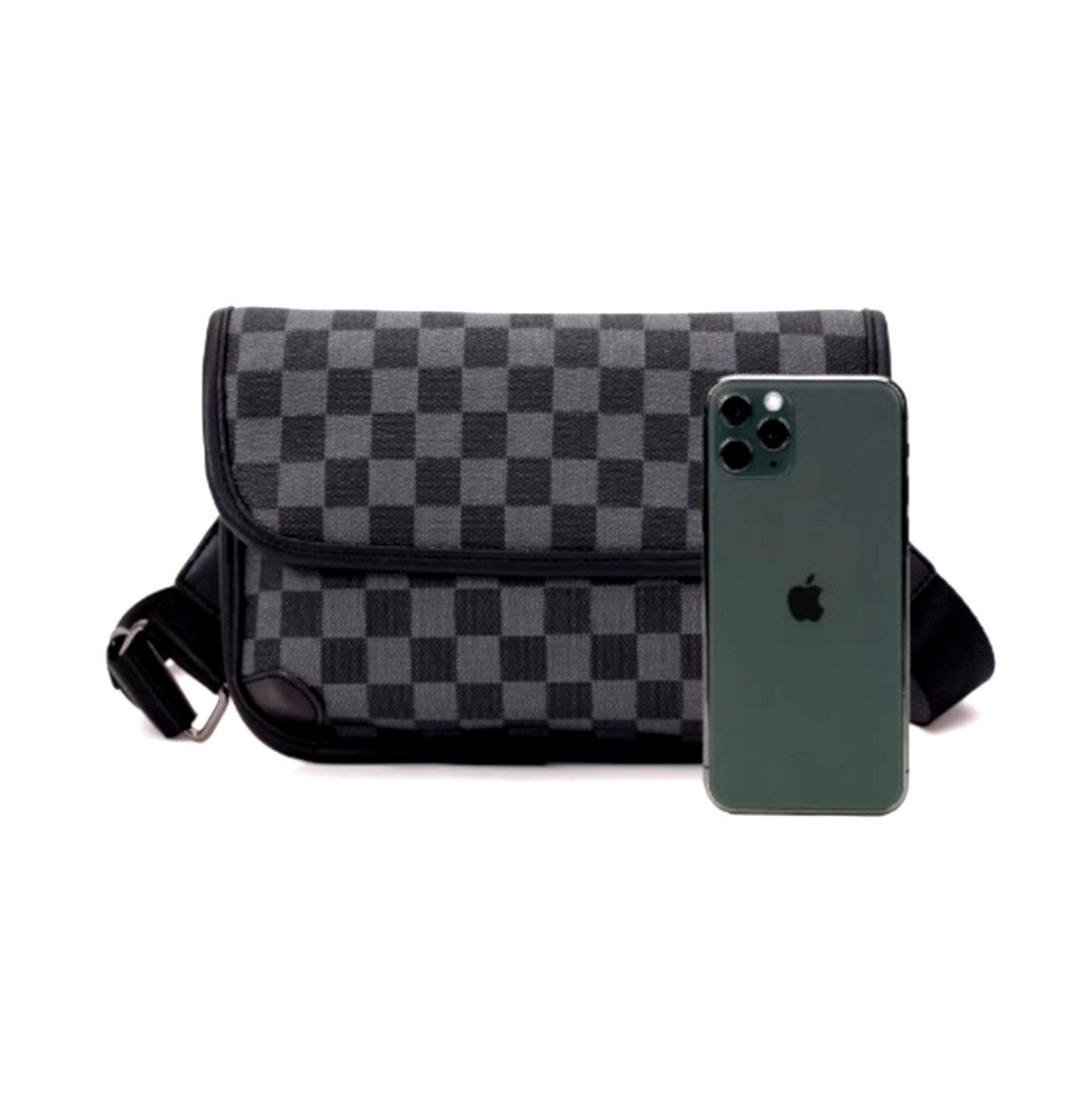 Designer × Japanese Brand Vintage Hippie Futuristic Check Shoulder Bag Rave Unique Size ONE SIZE - 2 Thumbnail