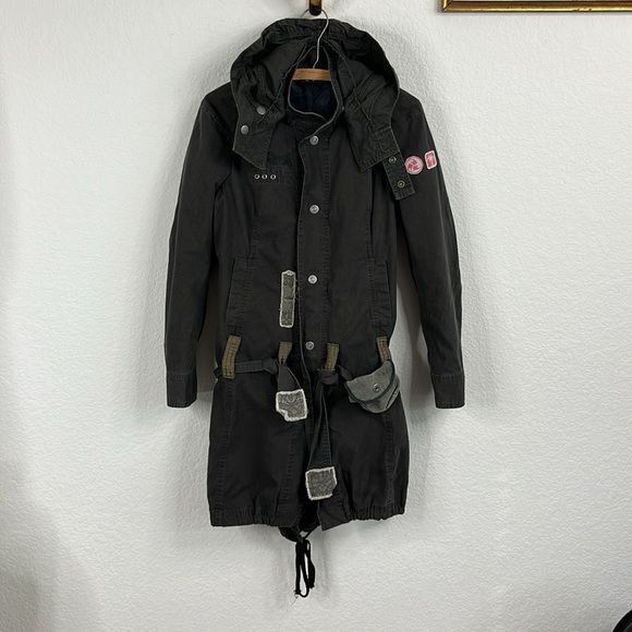 Diesel Diesel Parka Hooded Bomber Aviator Patch Belted Logo Unisex Size US S / EU 44-46 / 1 - 1 Thumbnail