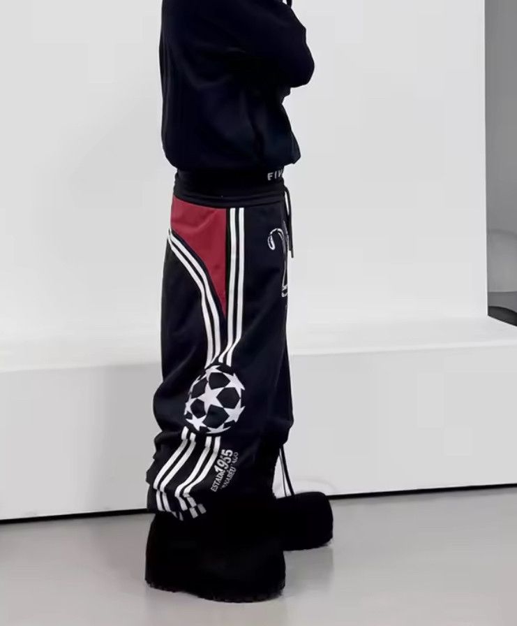 Other American street retro stripes letter hip-hop sweatpants Size US 35 - 5 Thumbnail
