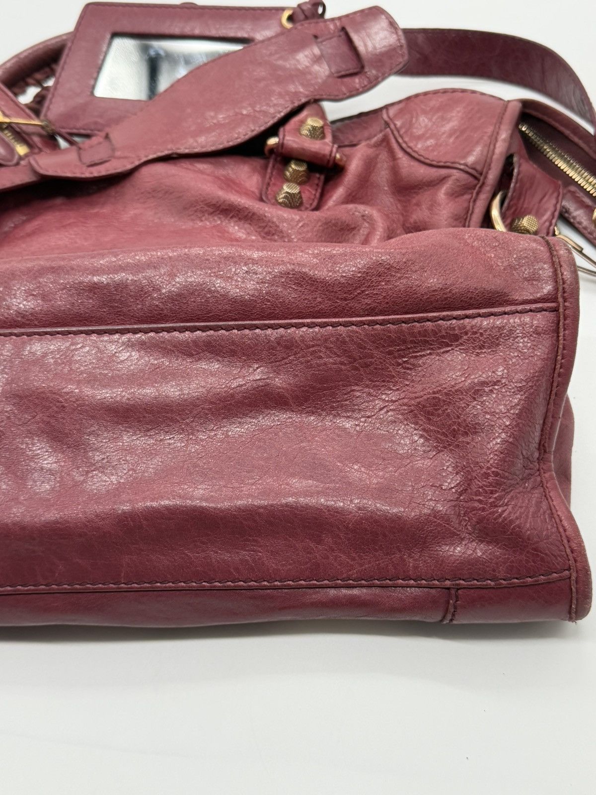 Balenciaga Balenciaga - 2000’s - Motorcycle Classic City Burgundy Wine Size ONE SIZE - 9 Thumbnail