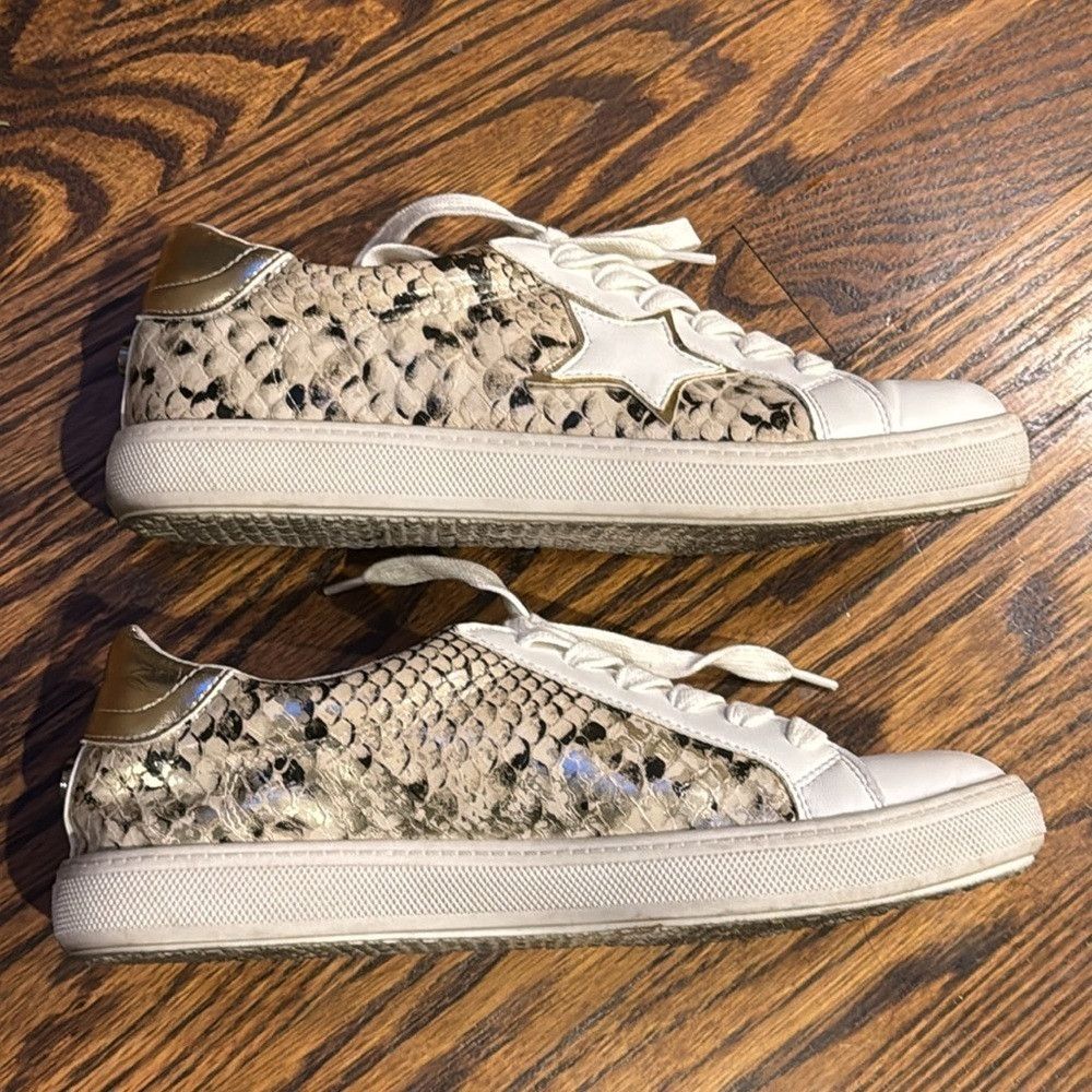 Steve Madden Steve Madden Women’s 8 Leather Sneakers Faux Snake Skin Sta Size US 8 / IT 38 - 3 Thumbnail