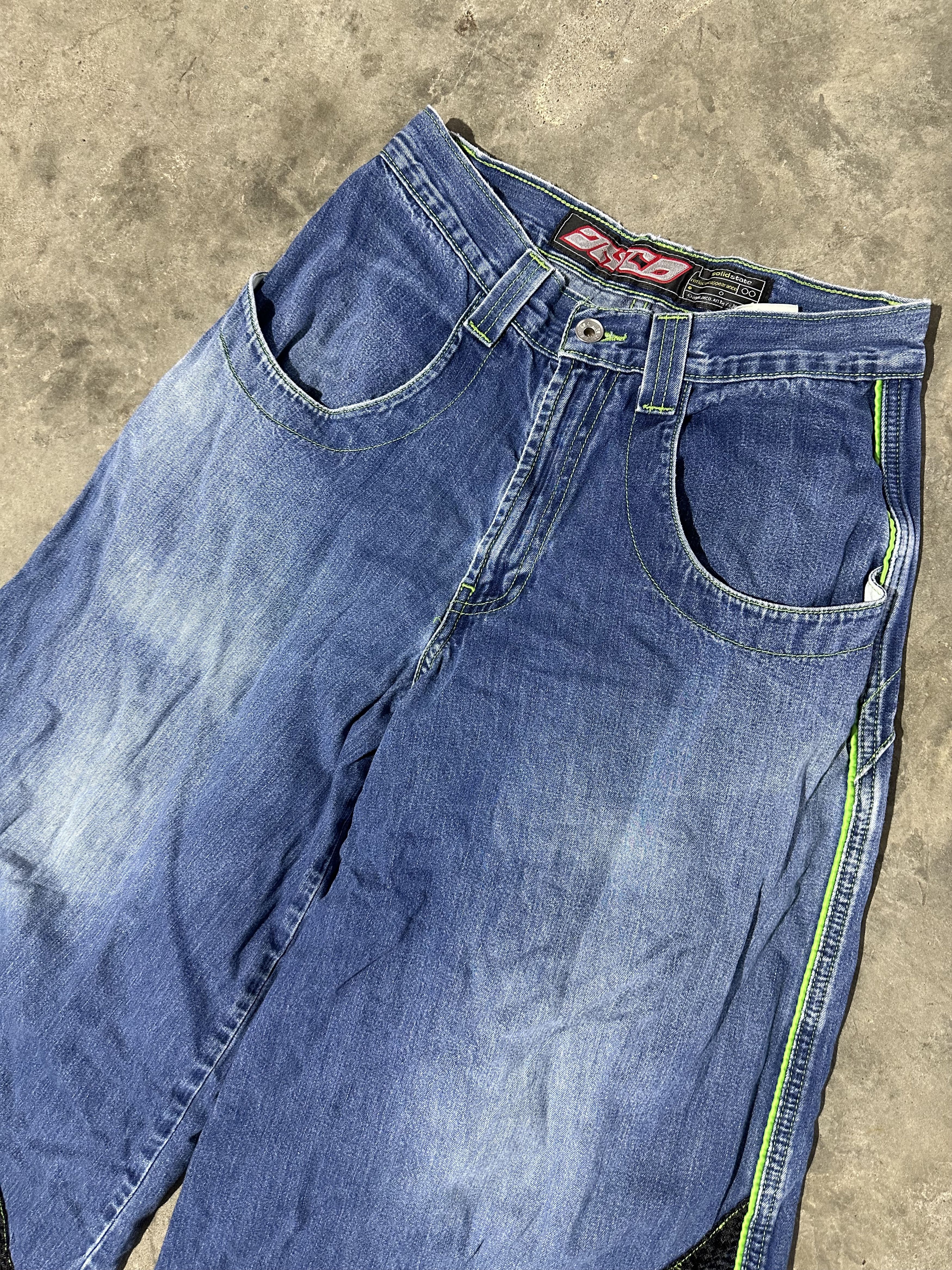 JNCO Rare 2000s Vintage JNCO Solid State Reflective Appearance Size US 29 - 3 Thumbnail