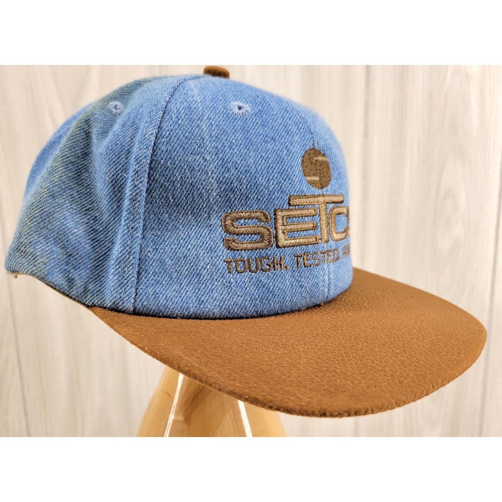 Vintage VINTAGE SETCO Solid Tire Cap Snap Back Trucker Hat K Products Size ONE SIZE - 3 Thumbnail