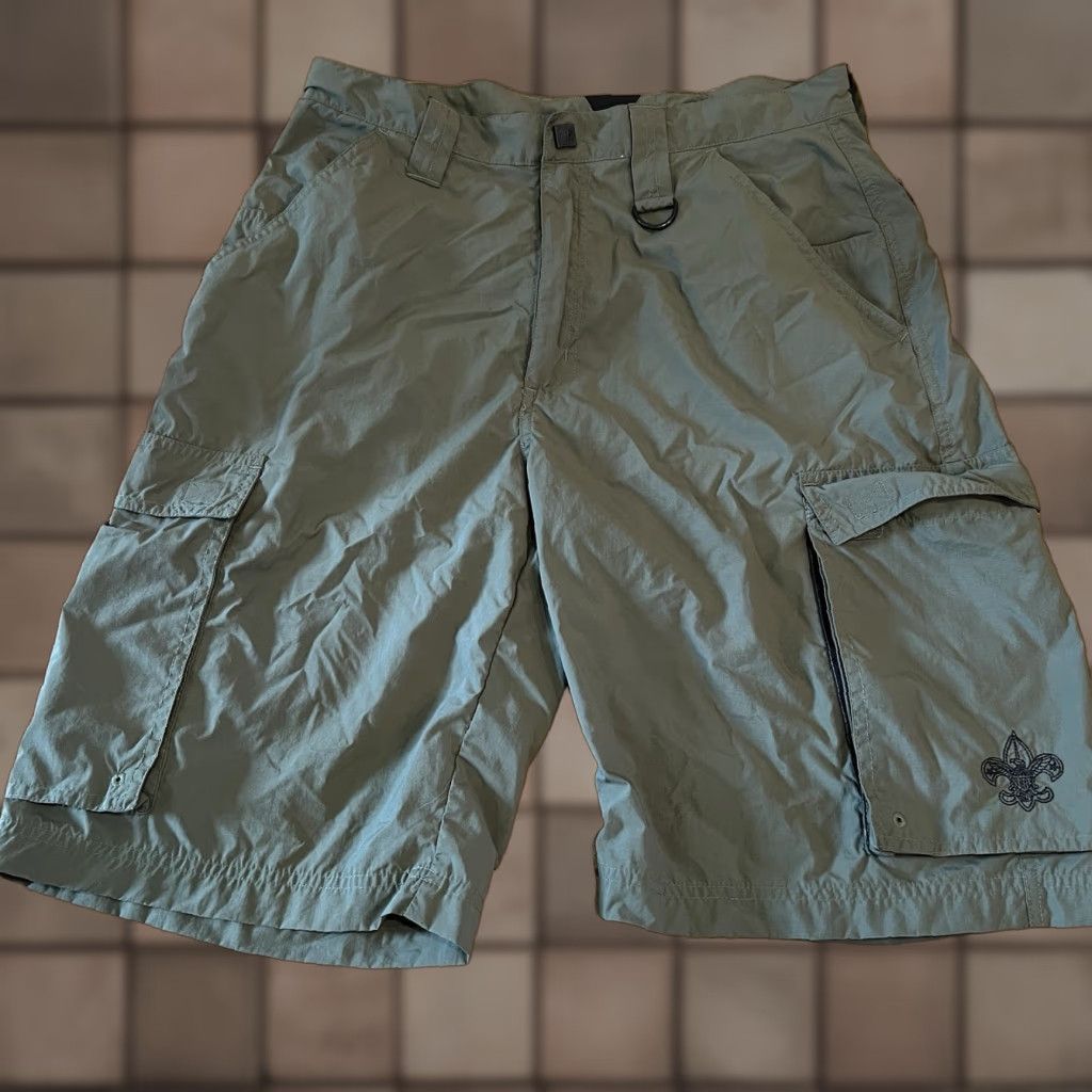 Vintage Boy Scouts of America Men's Small Green Centennial Nylon Uniform Shorts Size US 29 - 1 Thumbnail