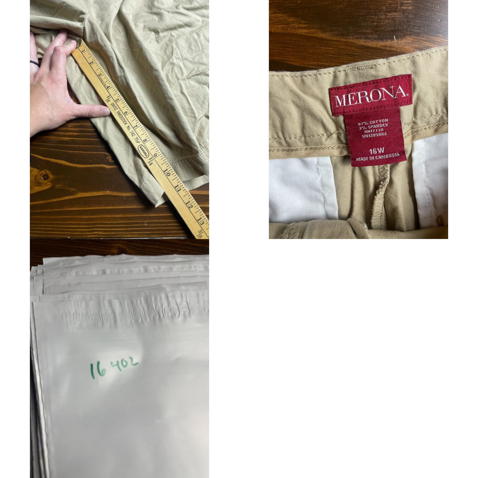 Merona Merona Shorts Plus Size 16W Tan Brown Casual Pants Pockets Chino Flat Front Womens 16W Plus Size Regular Front Pockets Size 38" / US 16 / IT 52 - 8 Thumbnail