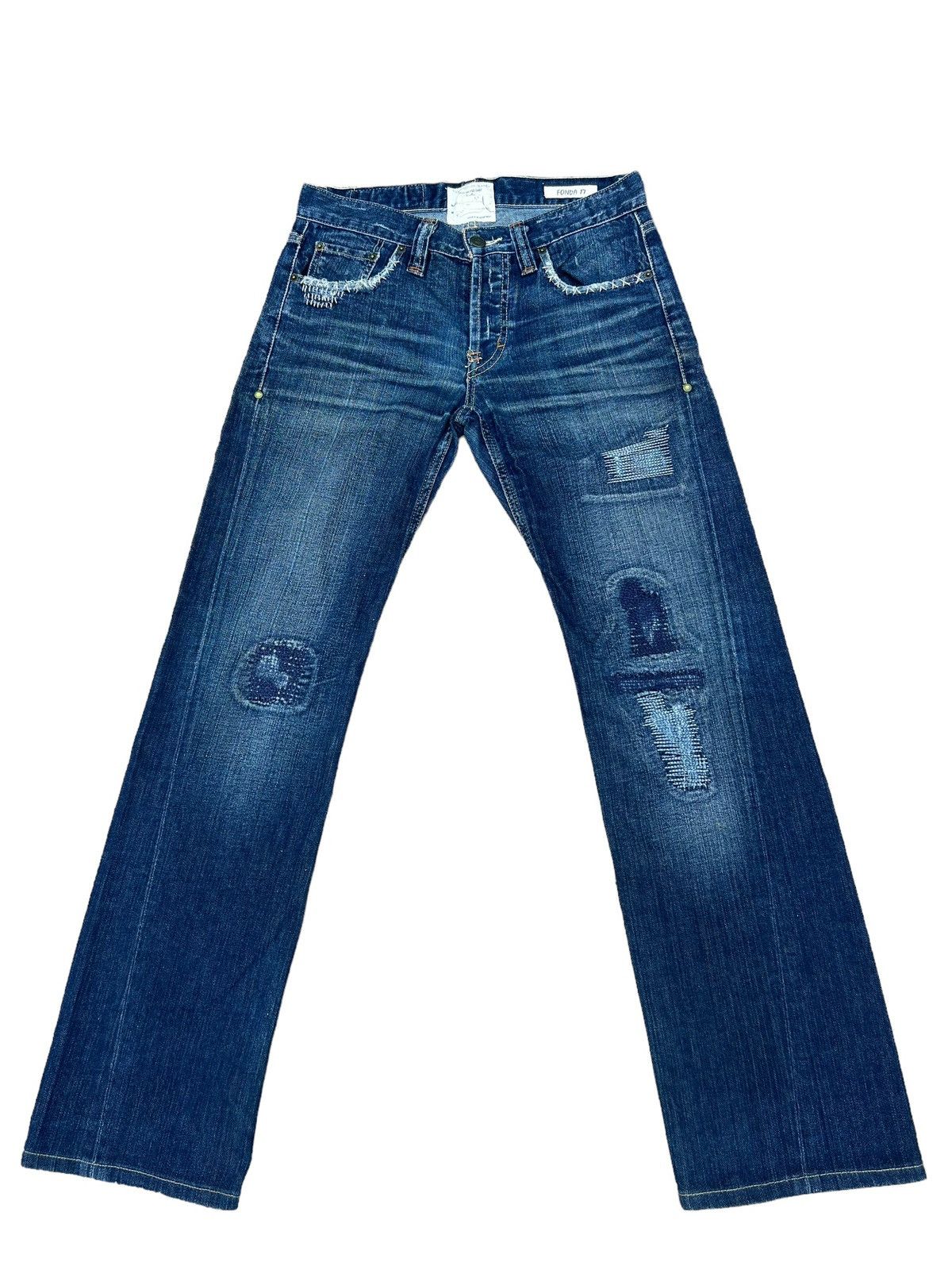 Jimmy Taverniti Taverniti Fonda 17 Distressed Denim Jeans Size US 30 / EU 46 - 1 Thumbnail