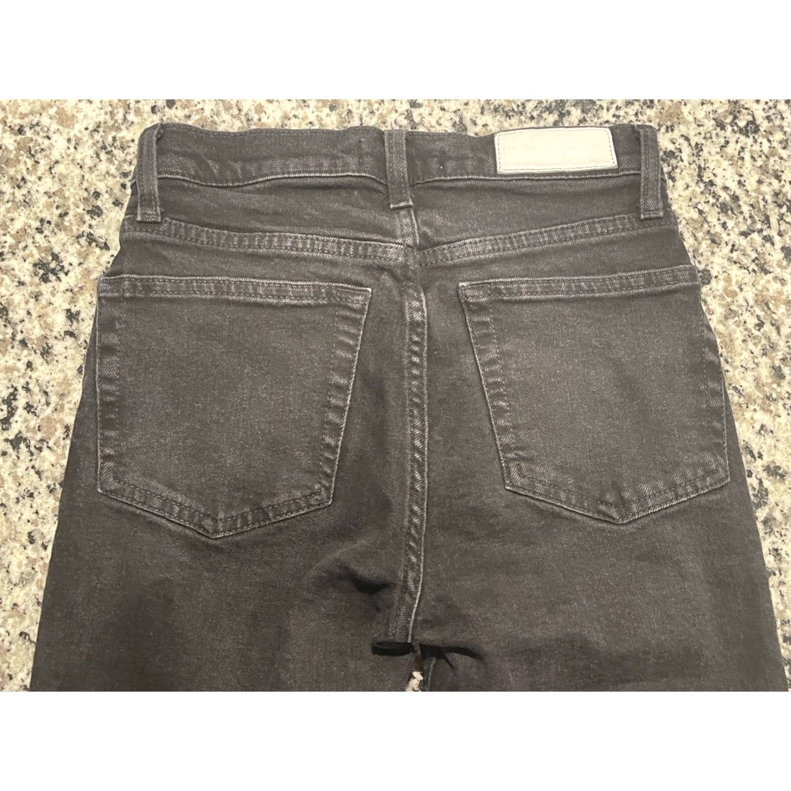 RE/DONE RE/DONE Originals Cotton Skinny Jeans Black Hemless Bottom High Waist Sz 27 Size 27" / US 4 / IT 40 - 7 Thumbnail