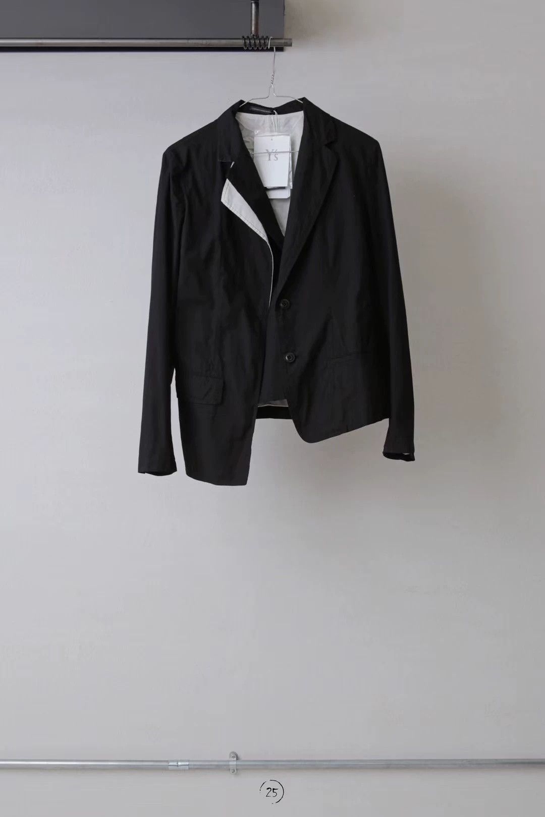 Yohji Yamamoto Yohji Yamamoto y's20ss B&W Colorblocked Blazer 1 NWT Size S / US 4 / IT 40 - 3 Thumbnail
