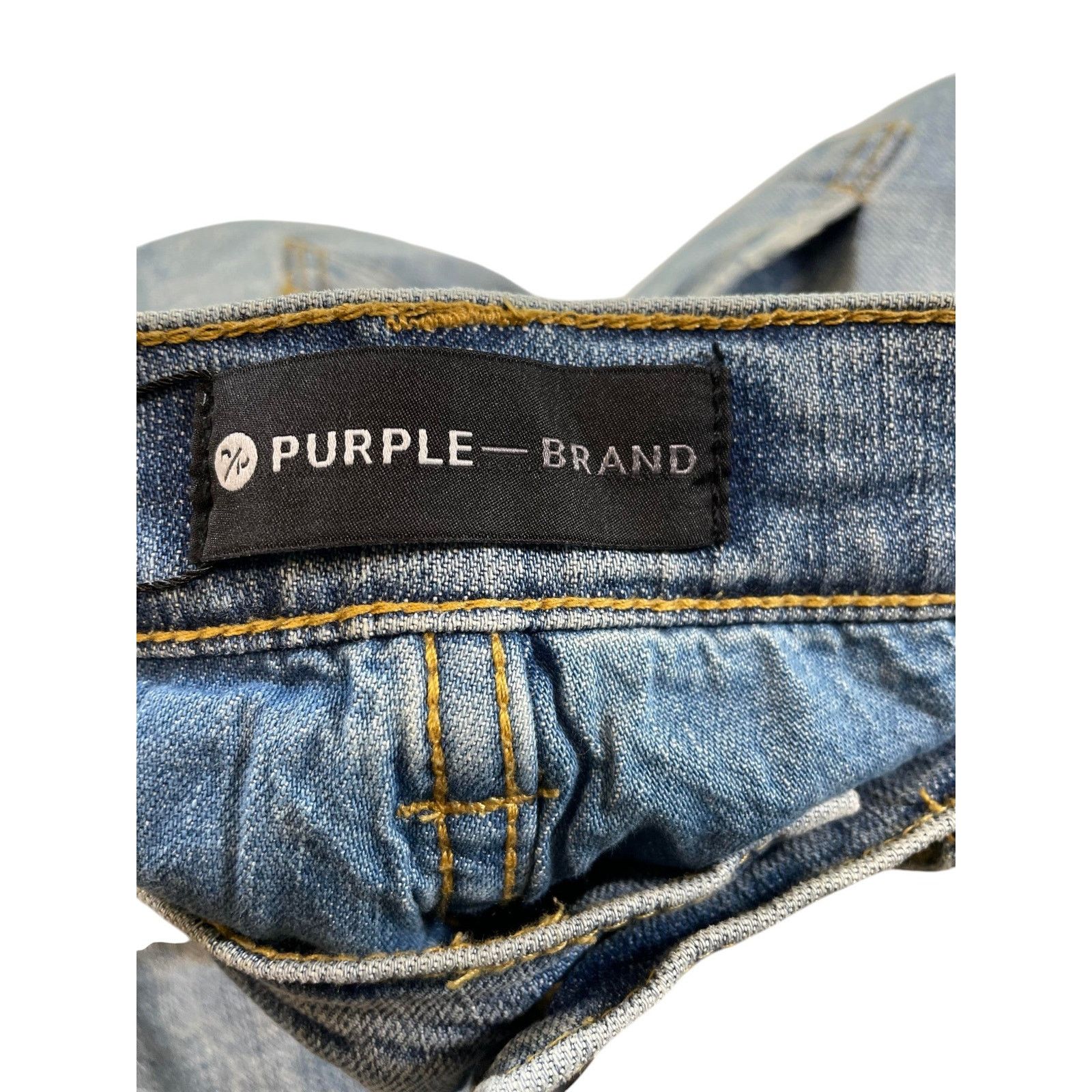 Purple Brand Purple Brand Ripped Splatter Light Wash Jeans Size US 32 / EU 48 - 8 Thumbnail