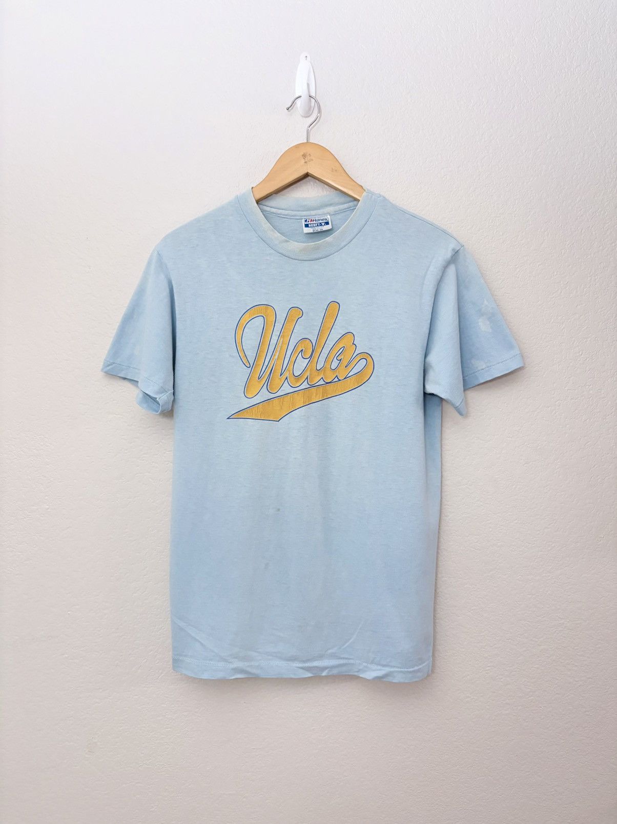 Vintage 90’s UCLA Vintage Faded Blue Tee Shirt Size US M / EU 48-50 / 2 - 1 Thumbnail