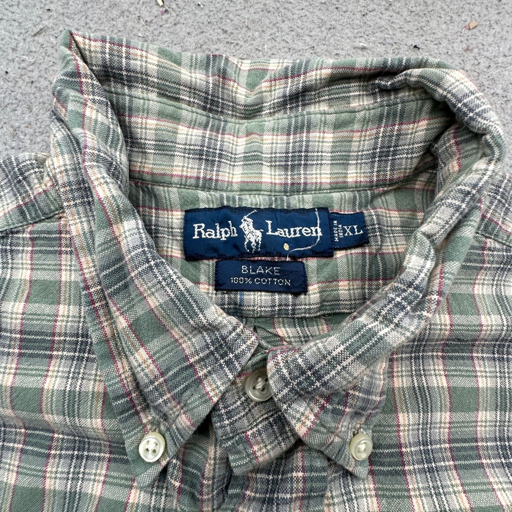 Ralph Lauren Ralph Lauren Blake Button Down Shirt Mens XL Long Sleeve Plaid Green Pony Size US XL / EU 56 / 4 - 3 Thumbnail