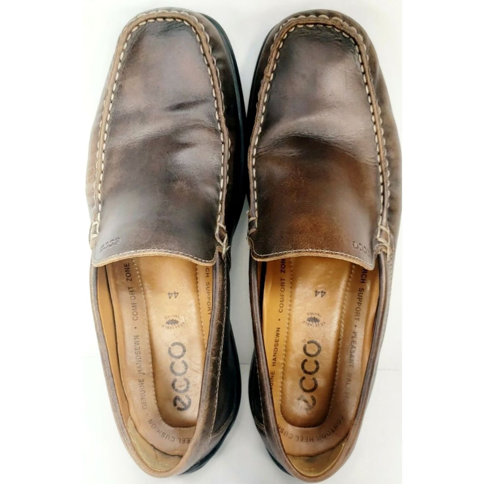 Ecco ECCO Loafers & Slip Ons Mens Brown Men Size 11M 44EU Leather Hand Sewn Size US 10.5 / EU 43-44 - 6 Thumbnail