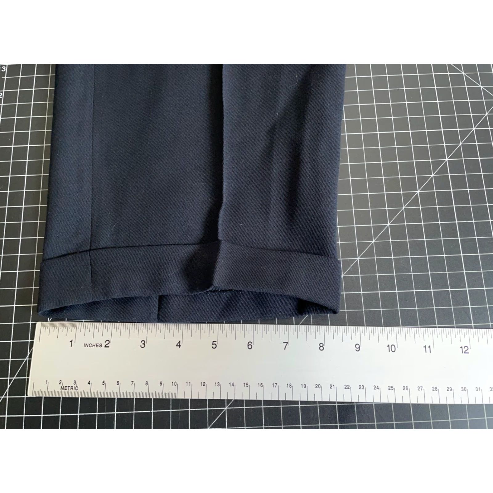 Zanella VINTAGE Zanella Men's Dress Pants Wool Nylon Pleated Straight Cuffed 34x28 Dark Blue Italy Size US 34 / EU 50 - 7 Thumbnail
