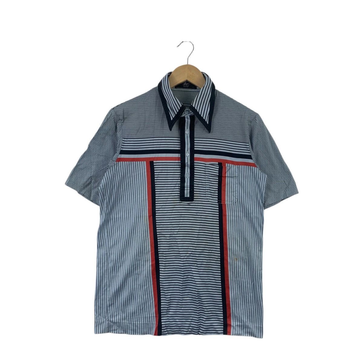 Vintage Vintage 90s T&T JAPAN Men’S Knit Striped Polo Tee Shirt Top Size US L / EU 52-54 / 3 - 3 Thumbnail