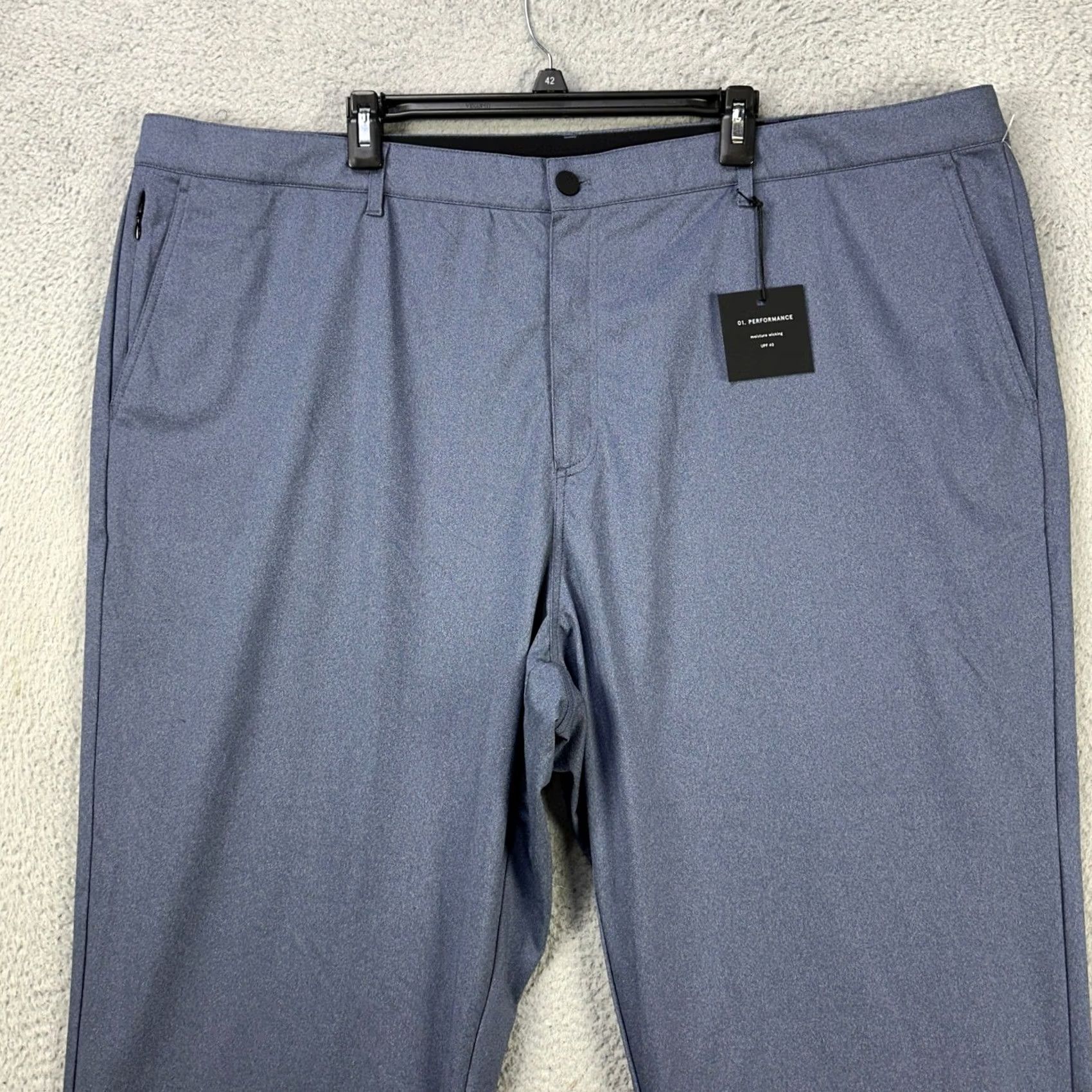 Vintage 01.Algo Mens Chino Golf Pants 44 Blue Performance Tech Straight Leg Pockets NEW Size US 44 / EU 60 - 3 Thumbnail
