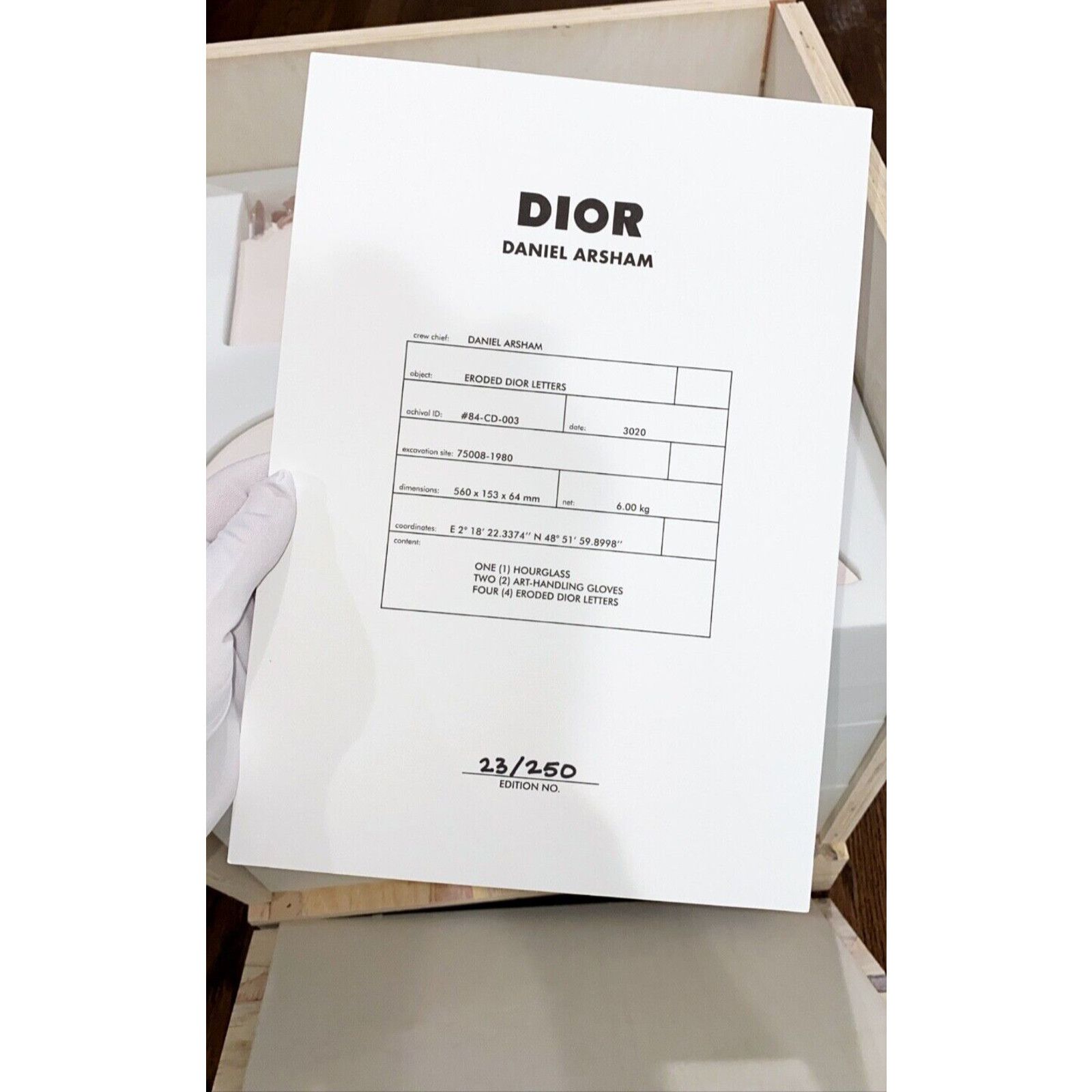Dior Dior Daniel Arsham Relic Letters Edition 23 of 250 Art Rare Size ONE SIZE - 6 Thumbnail