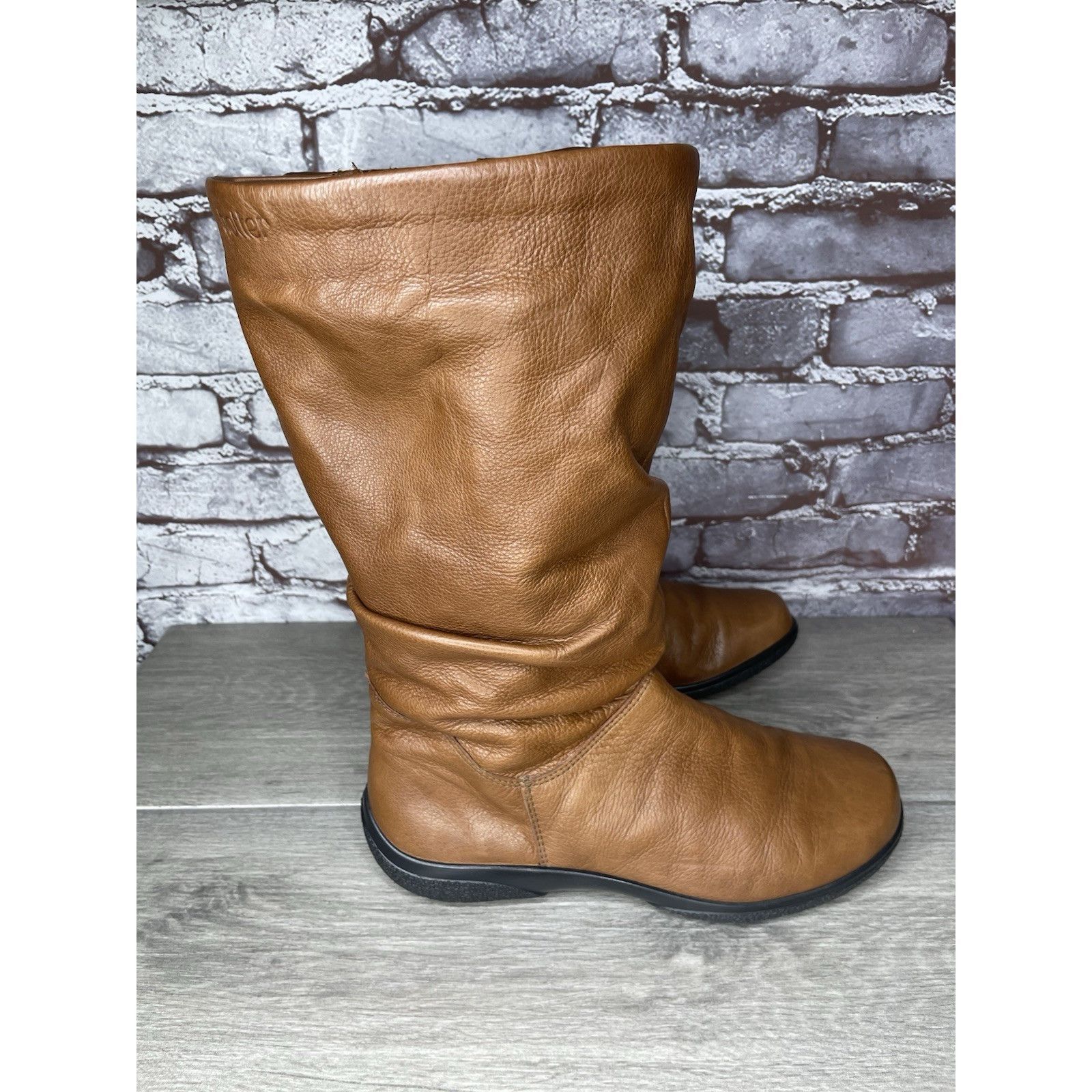 Hush Puppies Hush Puppies Mystery Brown Leather Side Zipper Riding Boots Size US 8.5 / IT 38.5 - 16 Thumbnail