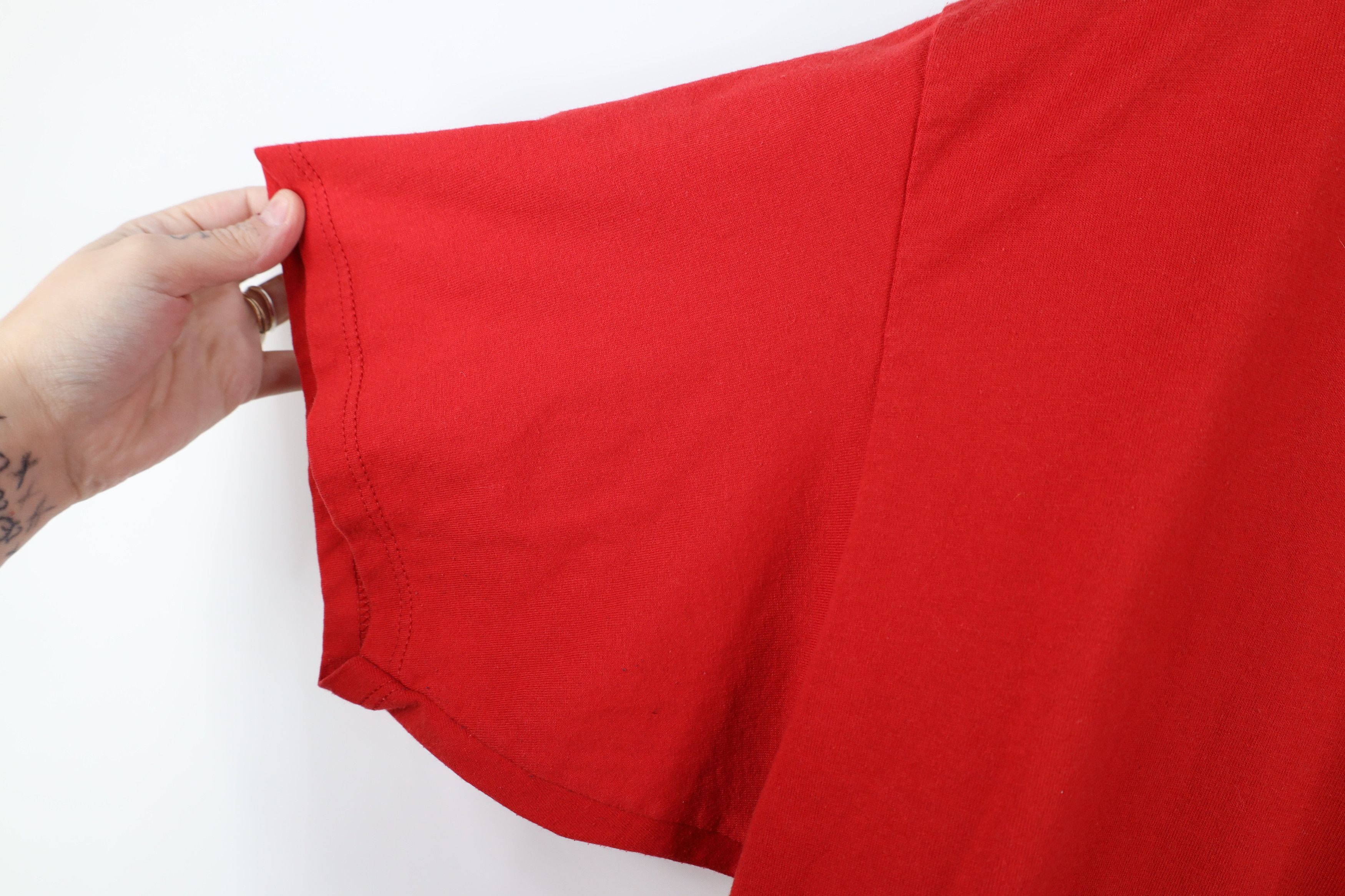 Vintage Vintage 90s Streetwear Blank Short Sleeve T-Shirt Red USA Size US XXL / EU 58 / 5 - 9 Thumbnail