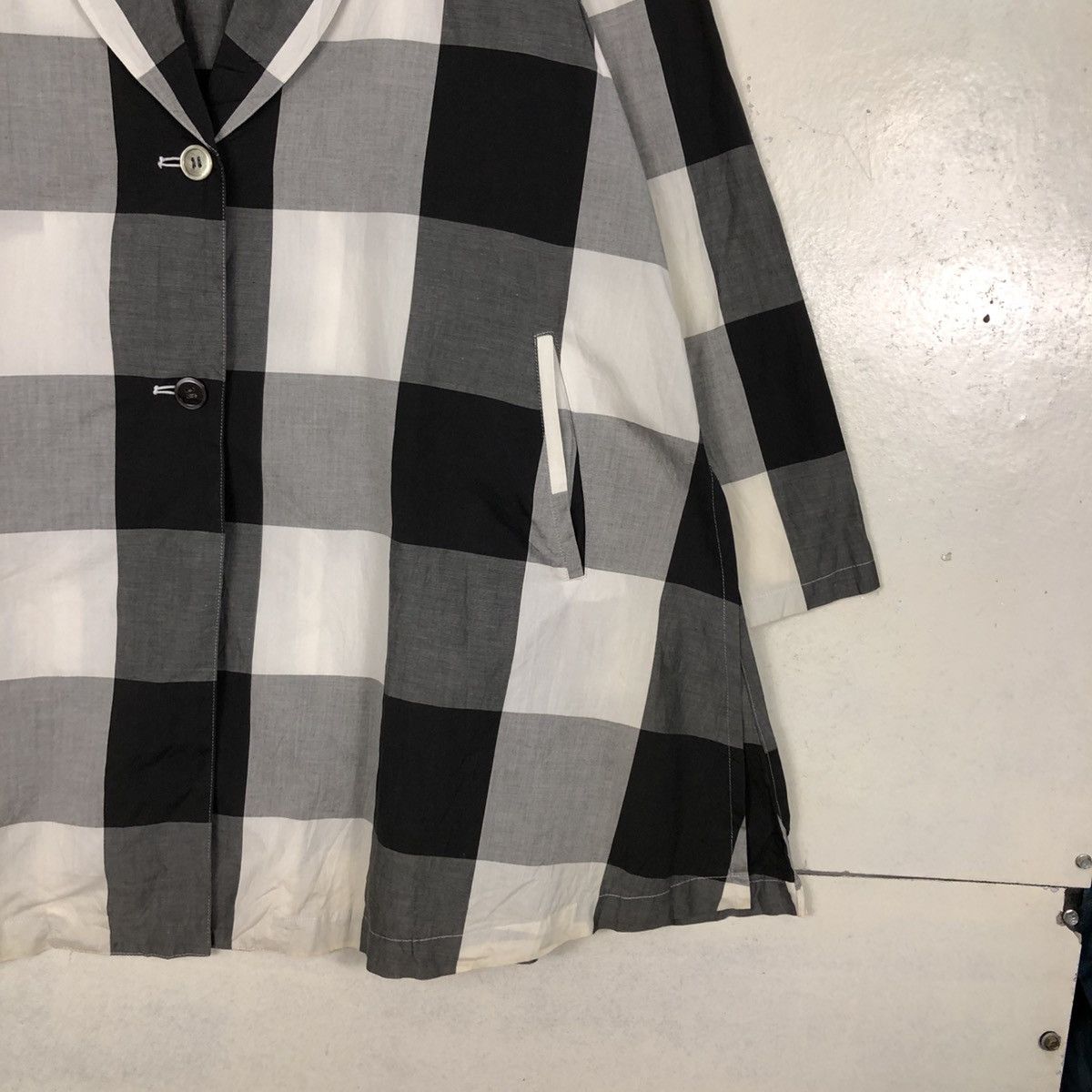 Yohji Yamamoto 📌Oversized Jacket Button Atsuro Tayama Tartan Design Size US M / EU 48-50 / 2 - 7 Thumbnail
